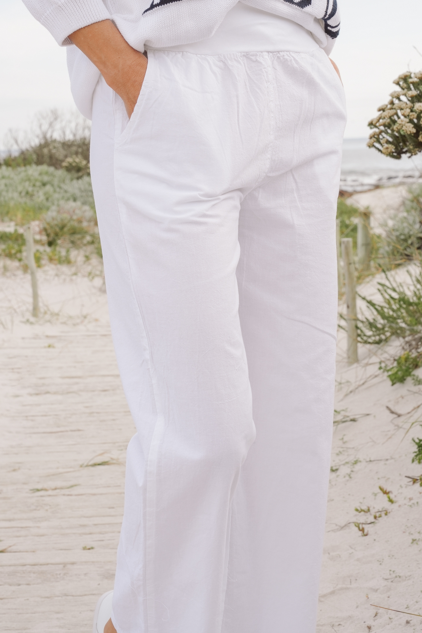 Kalani Cotton Straight-Leg Pants