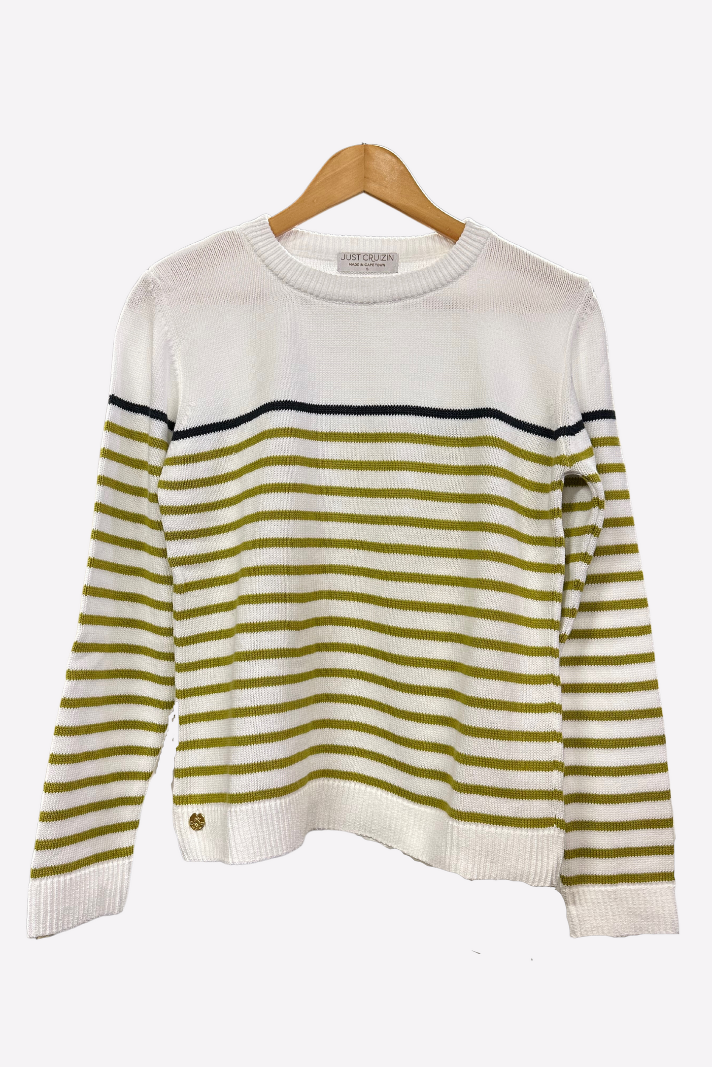 Zinnia Cotton Stripe Crew Knit