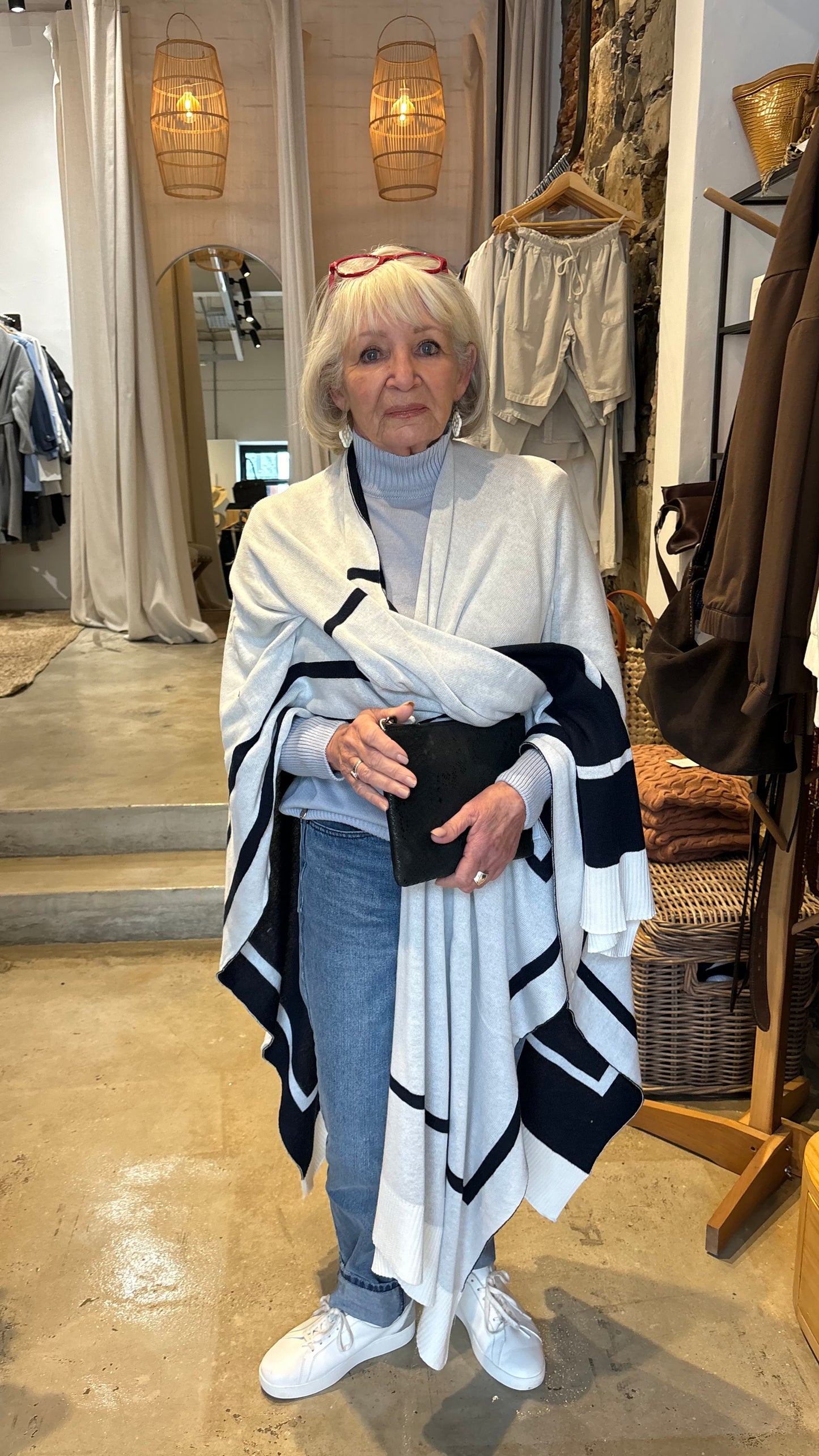 Leigh Cotton Graphic Shawl