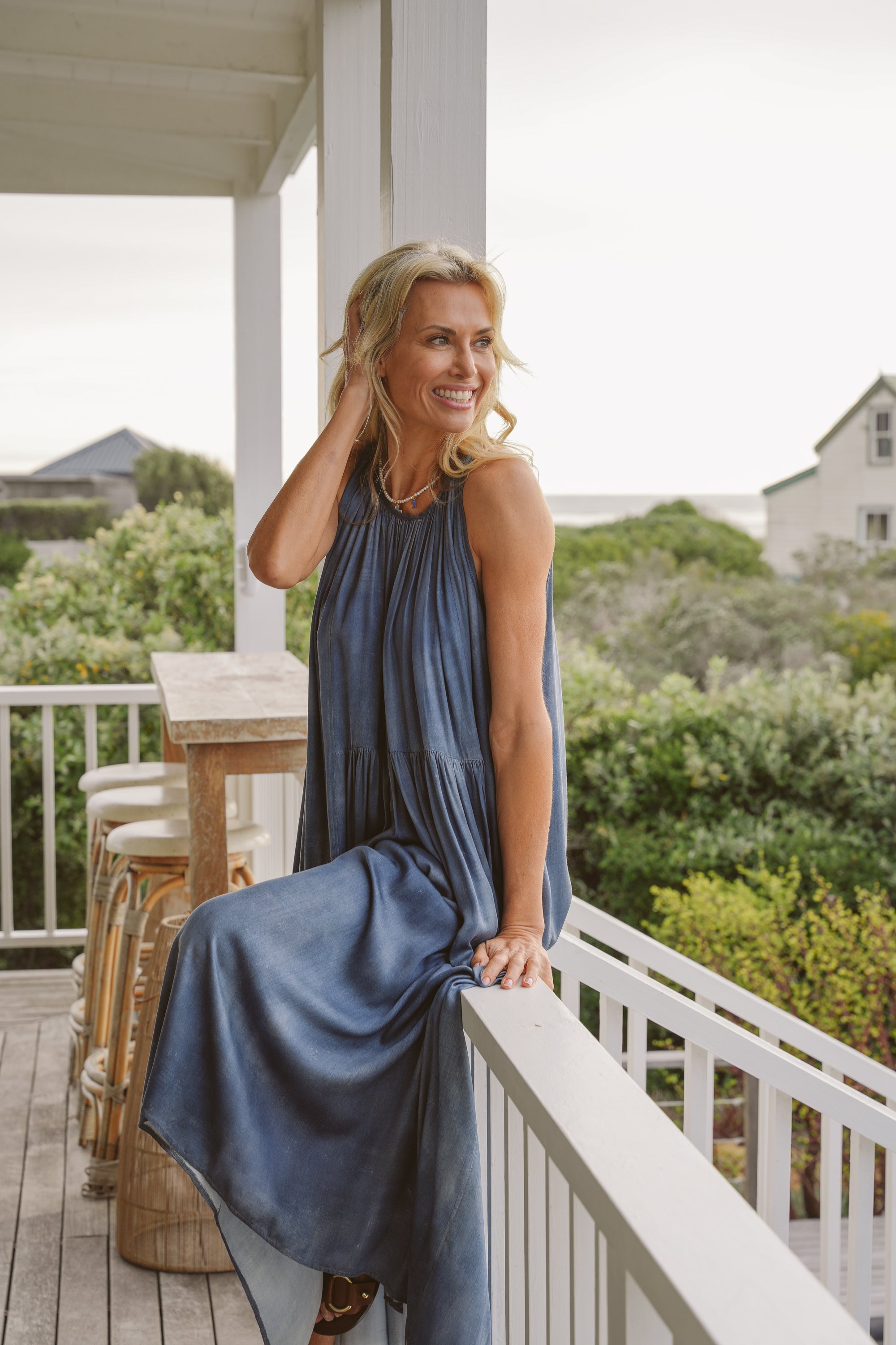 Rowan Spanish Viscose Halterneck Dress