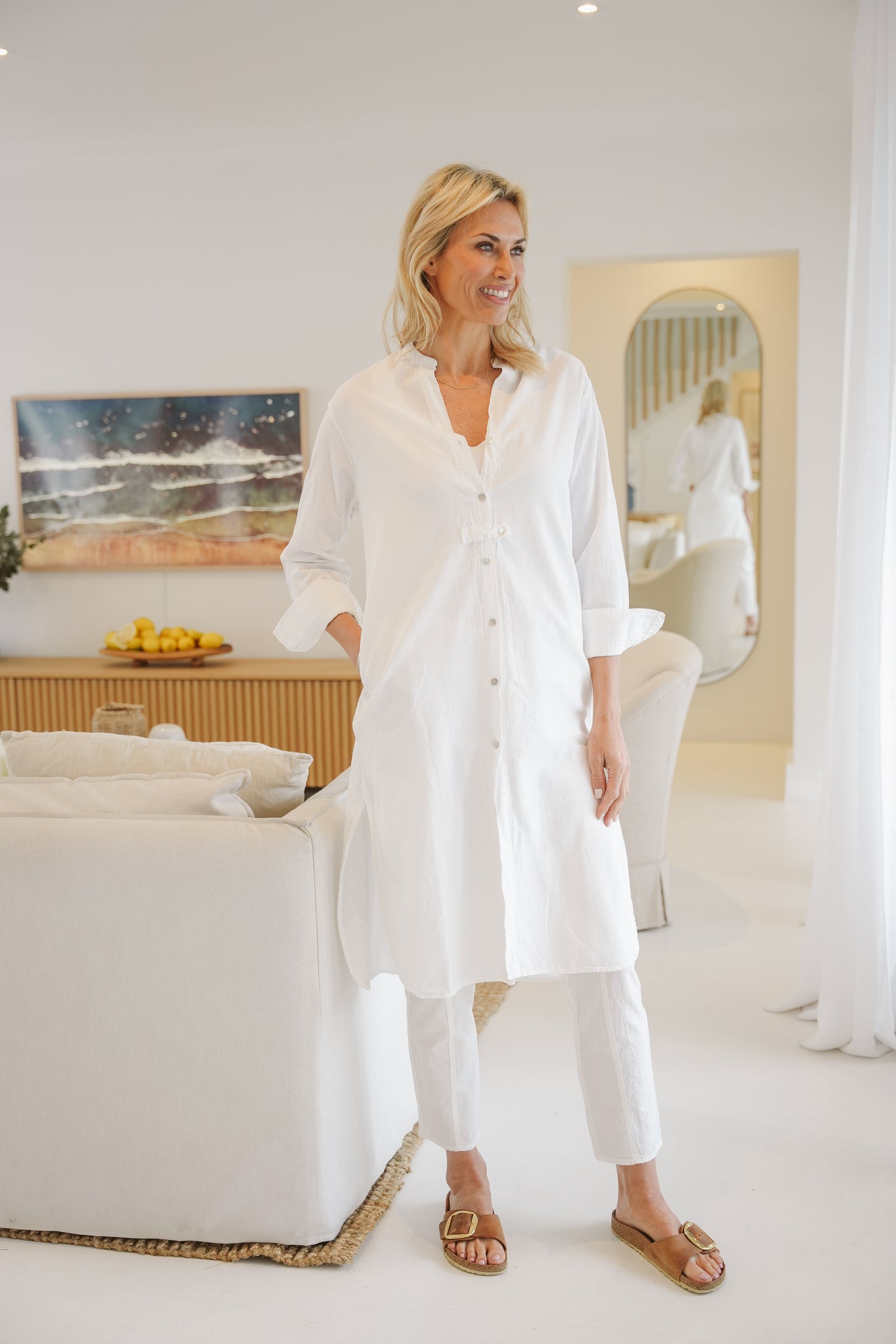 Blossom Cotton Shirt Dress