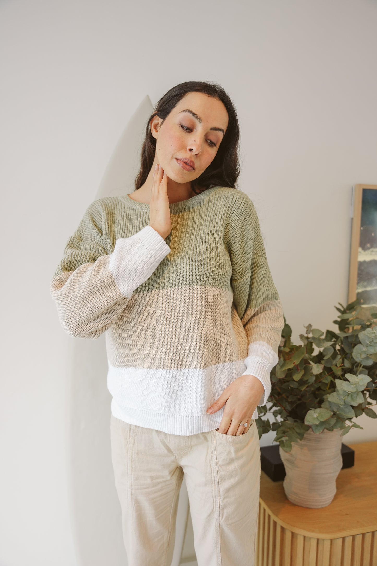 Azalea Cotton Stripe Boxy Knit