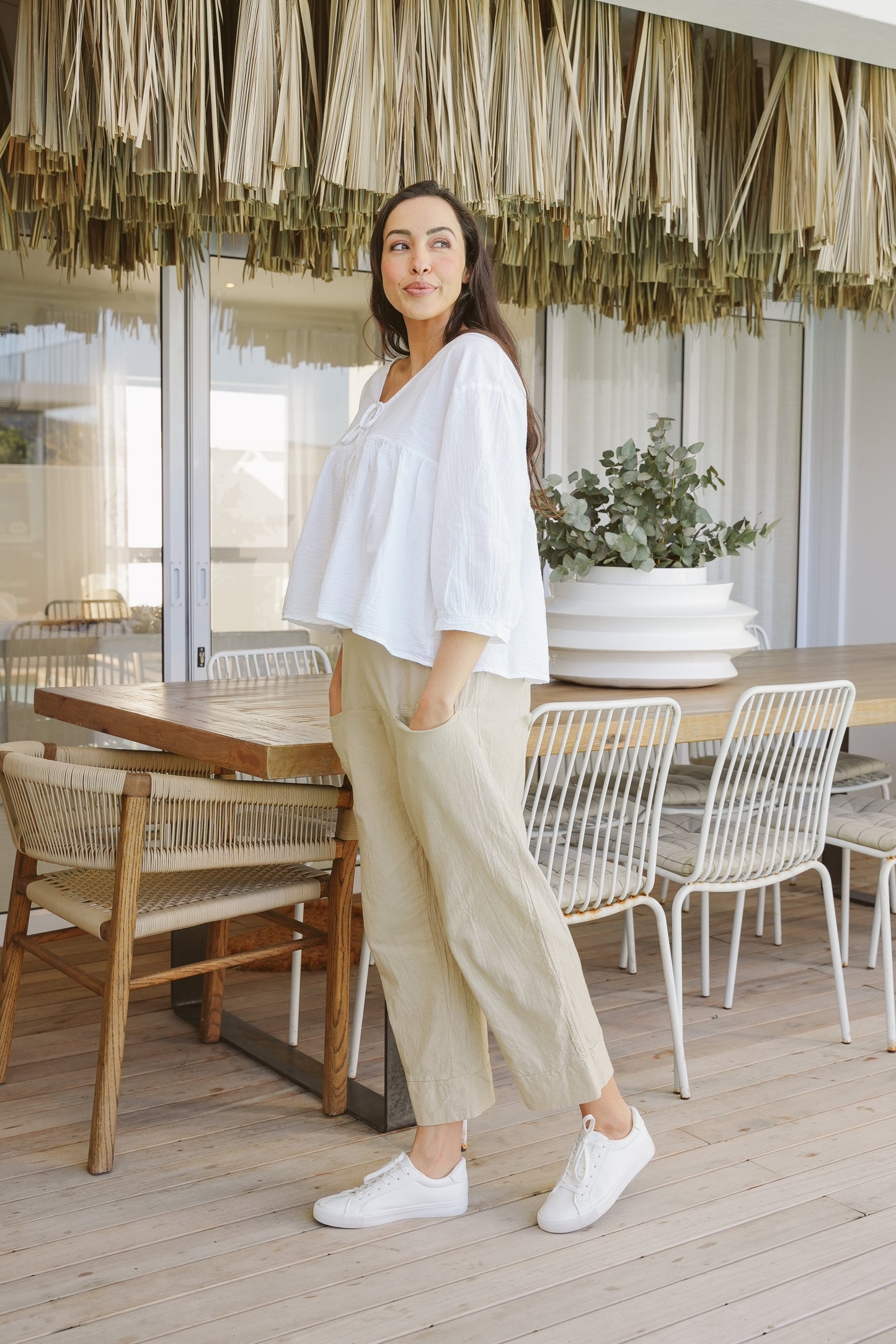 Daisy Cotton Puff Sleeve Top