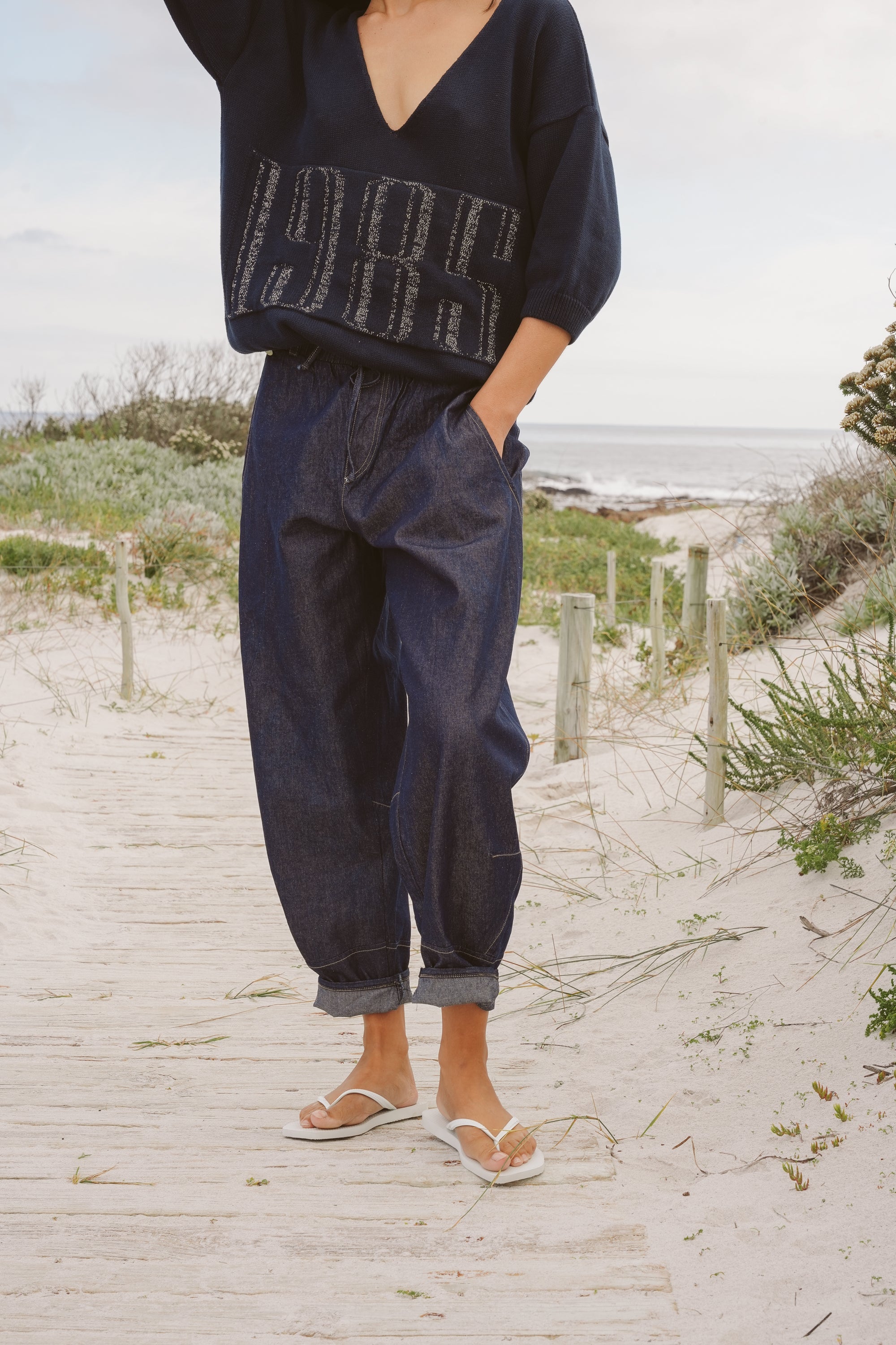 Jo Denim Barrel Pants