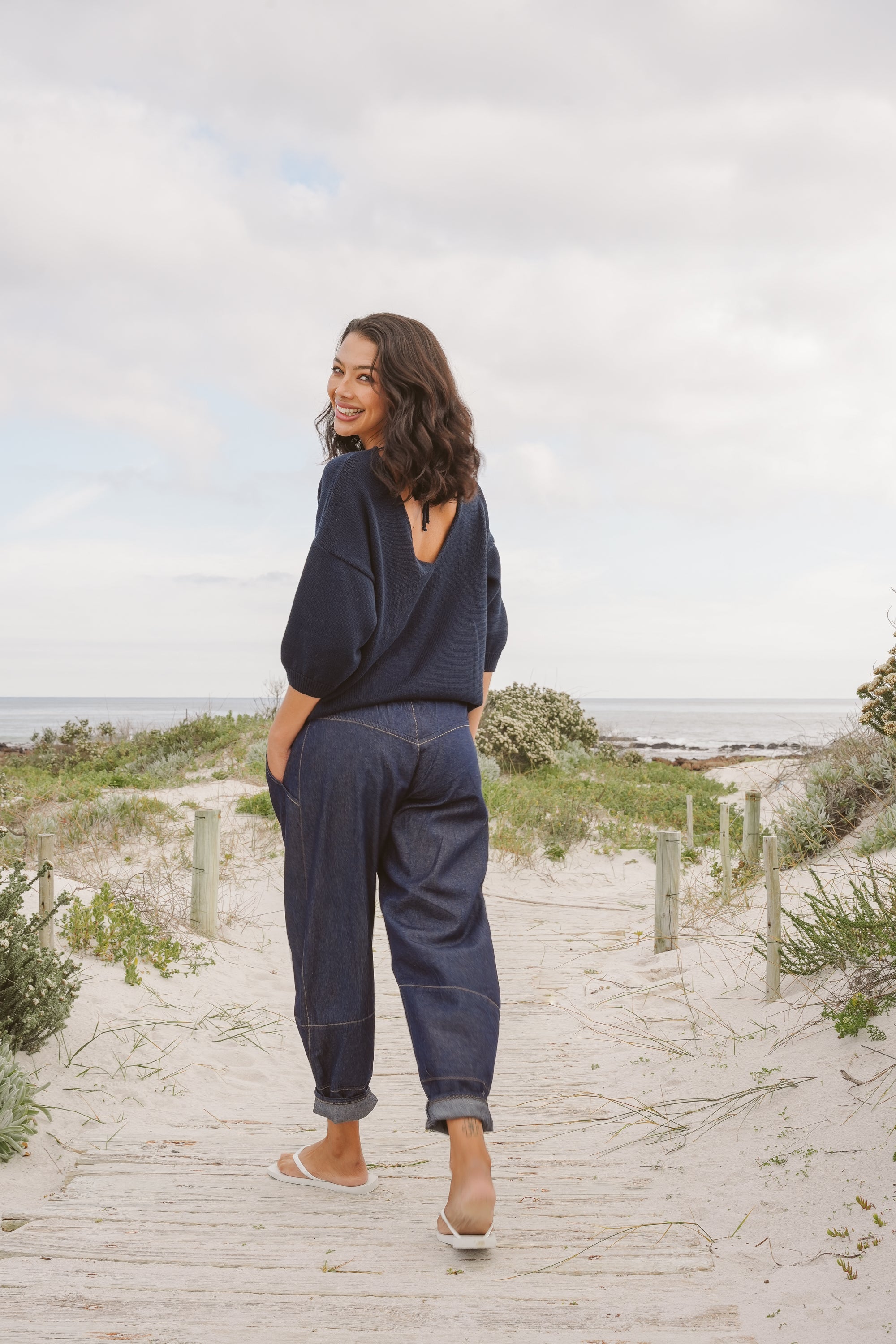 Jo Denim Barrel Pants