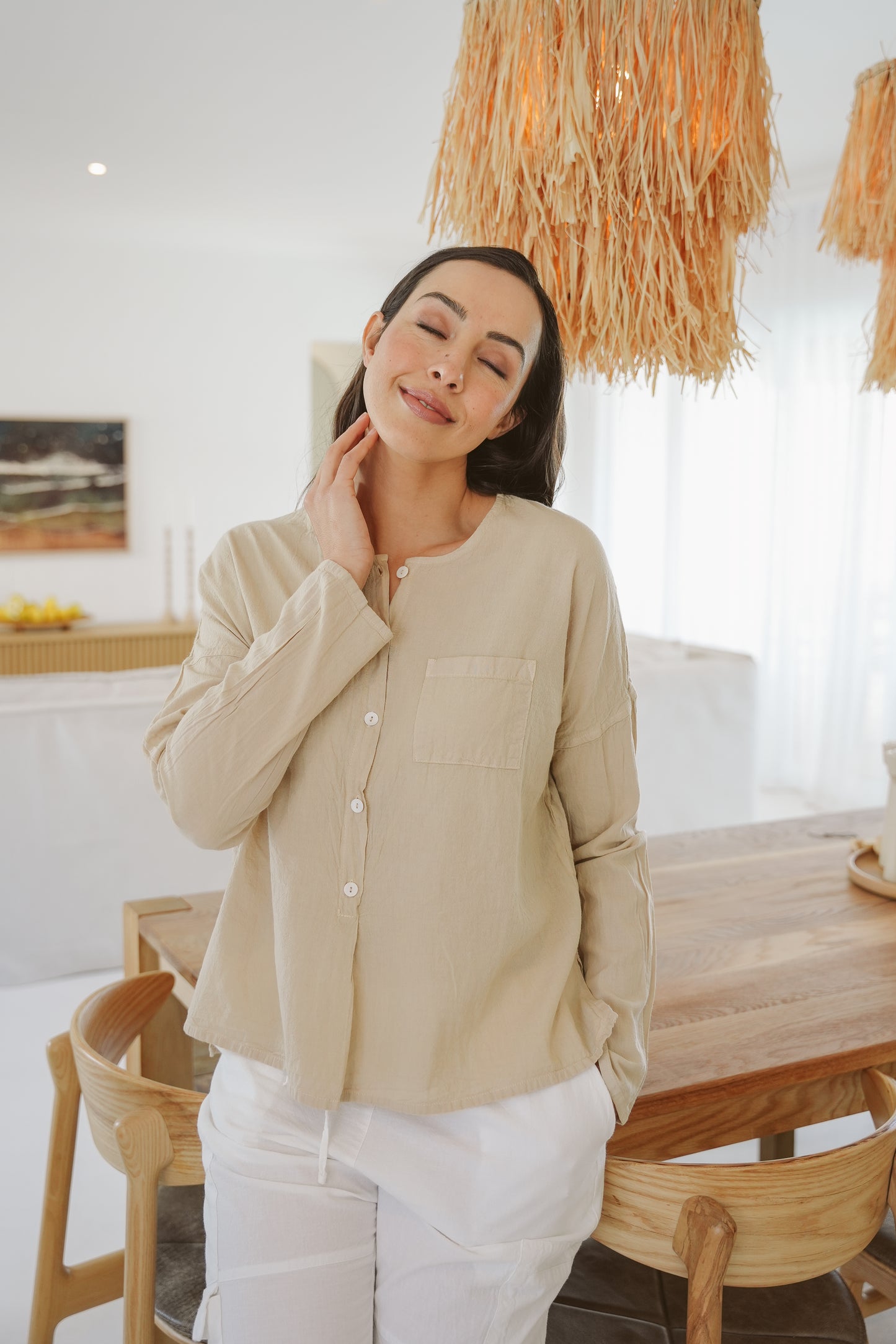 Dahlia Cotton Placket Blouse