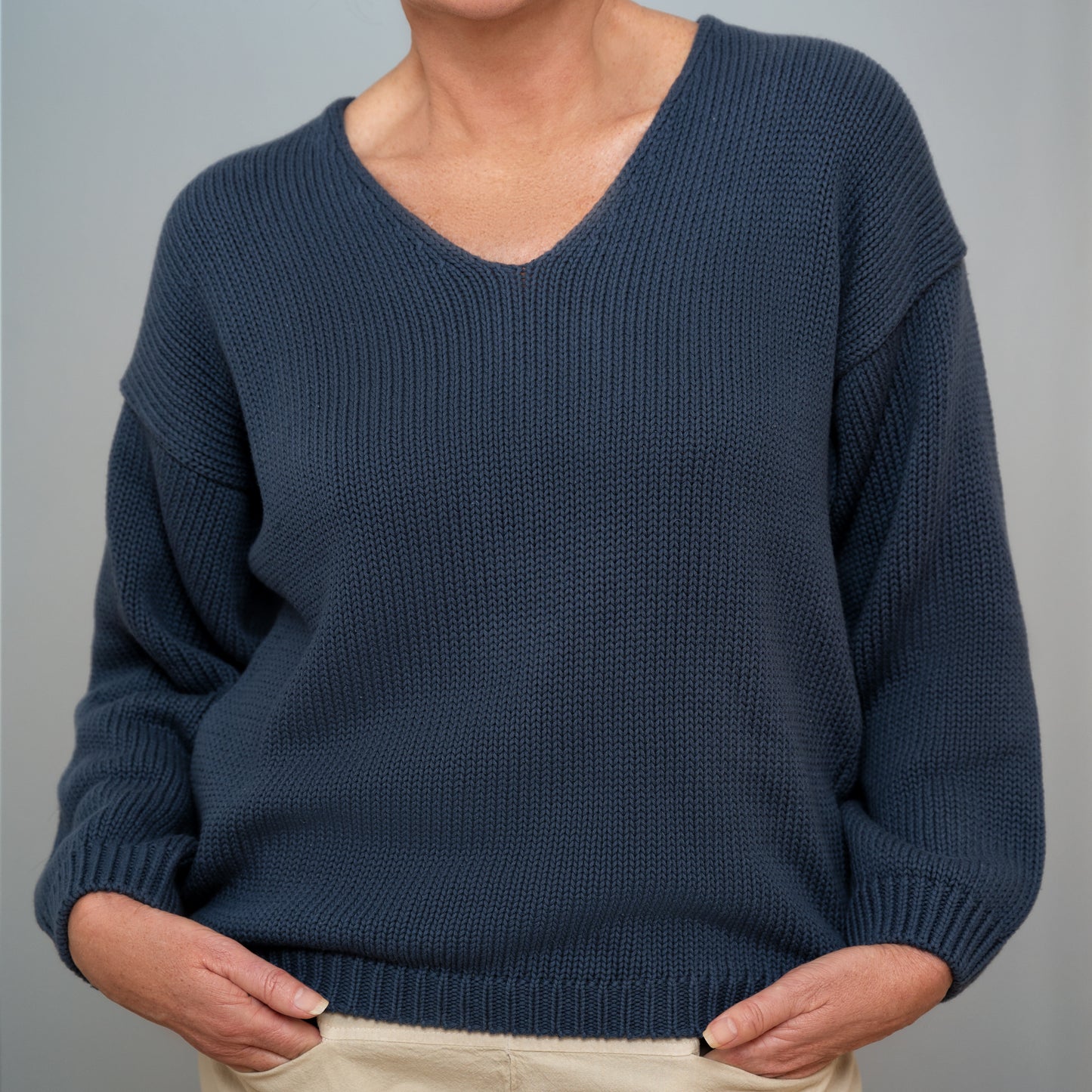 Daffodil Cotton V-Neck Knit