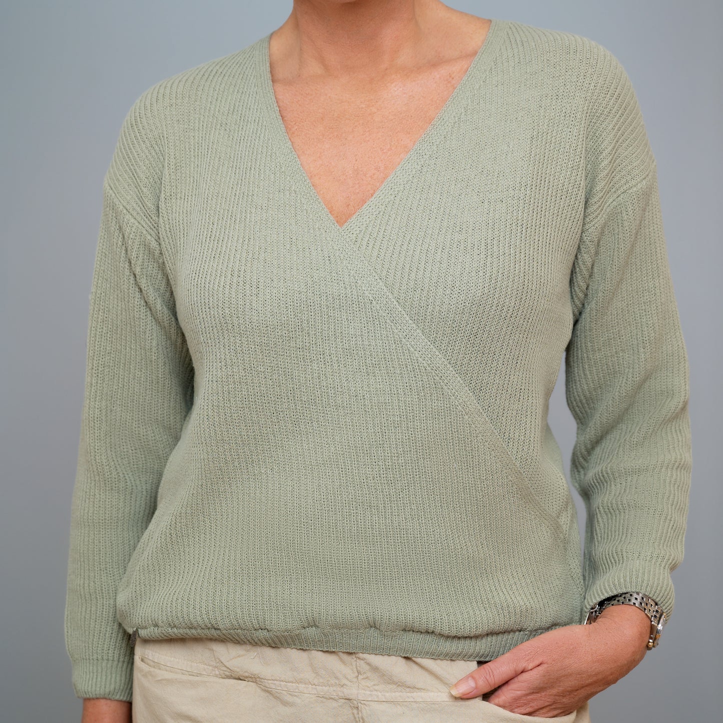 Savannah Cotton Crossover Knit