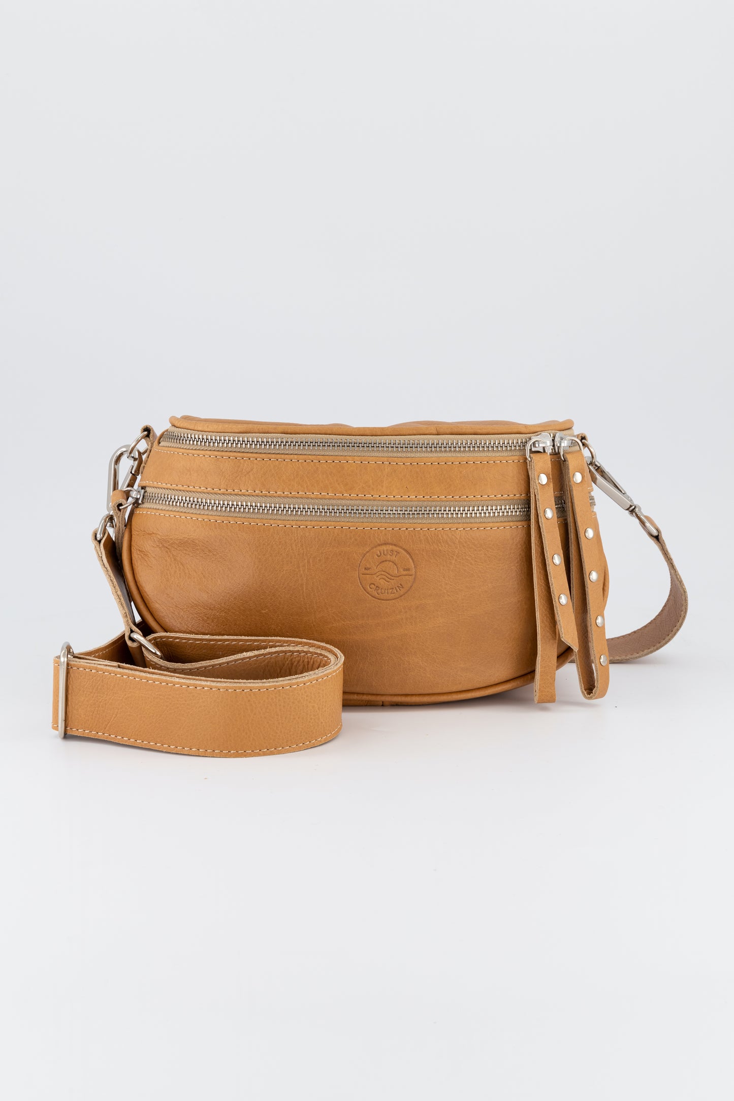 Kelly Leather Crossbody Moon Bag