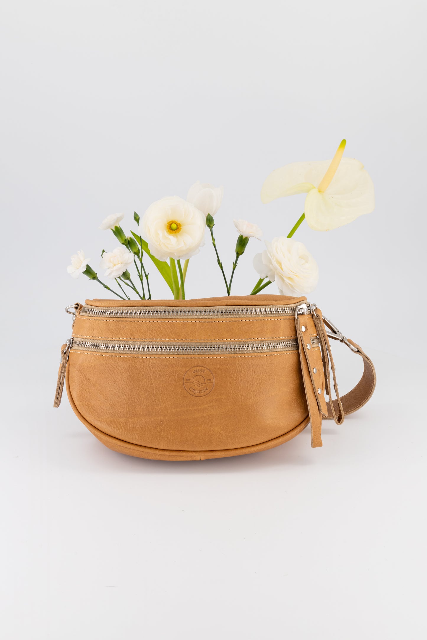 Kelly Leather Crossbody Moon Bag