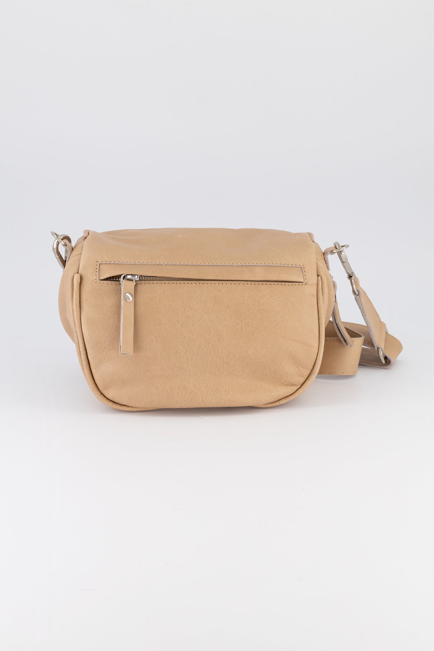 Kelly Leather Crossbody Moon Bag