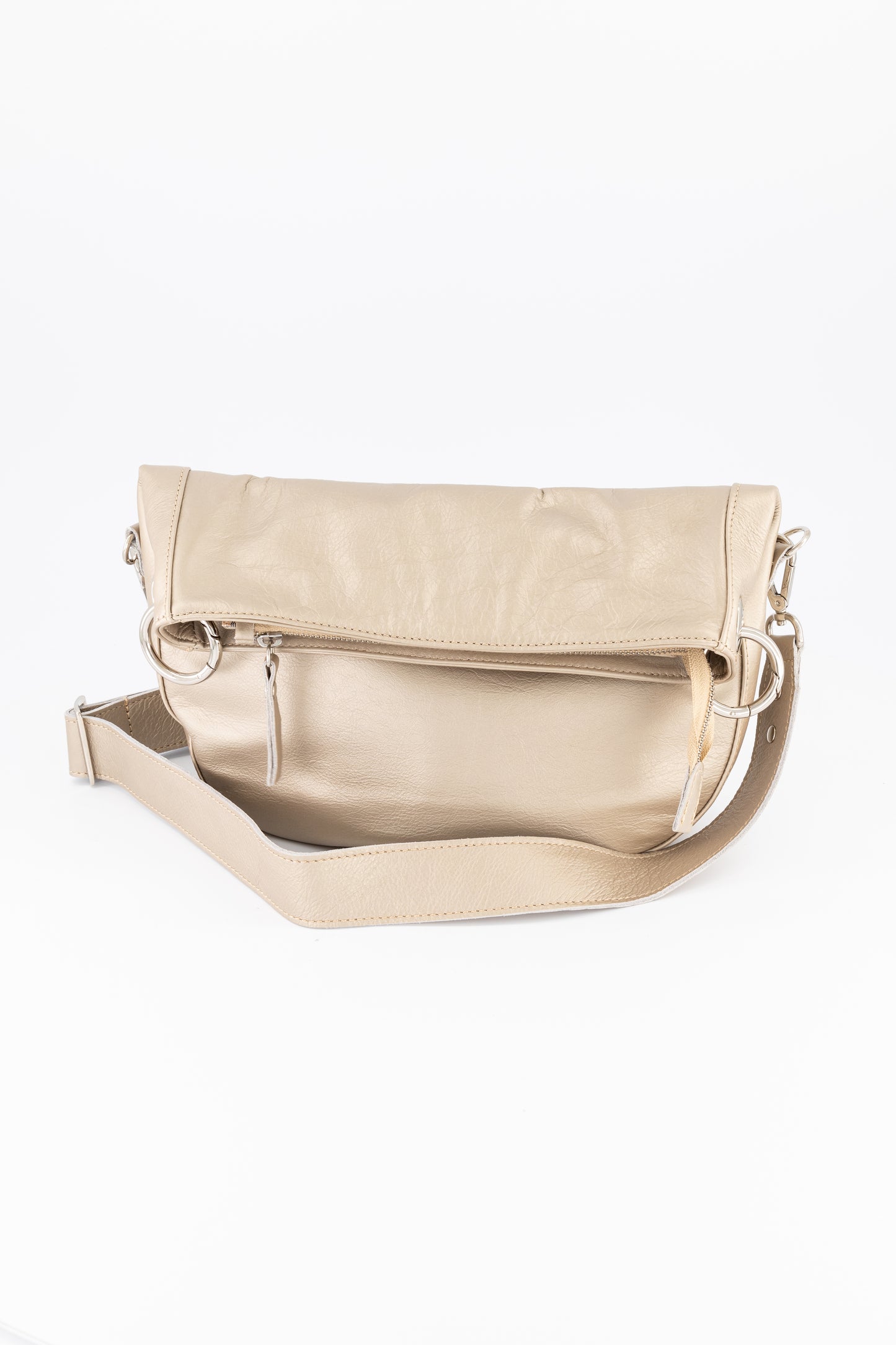 Jasmine Leather Foldover Bag