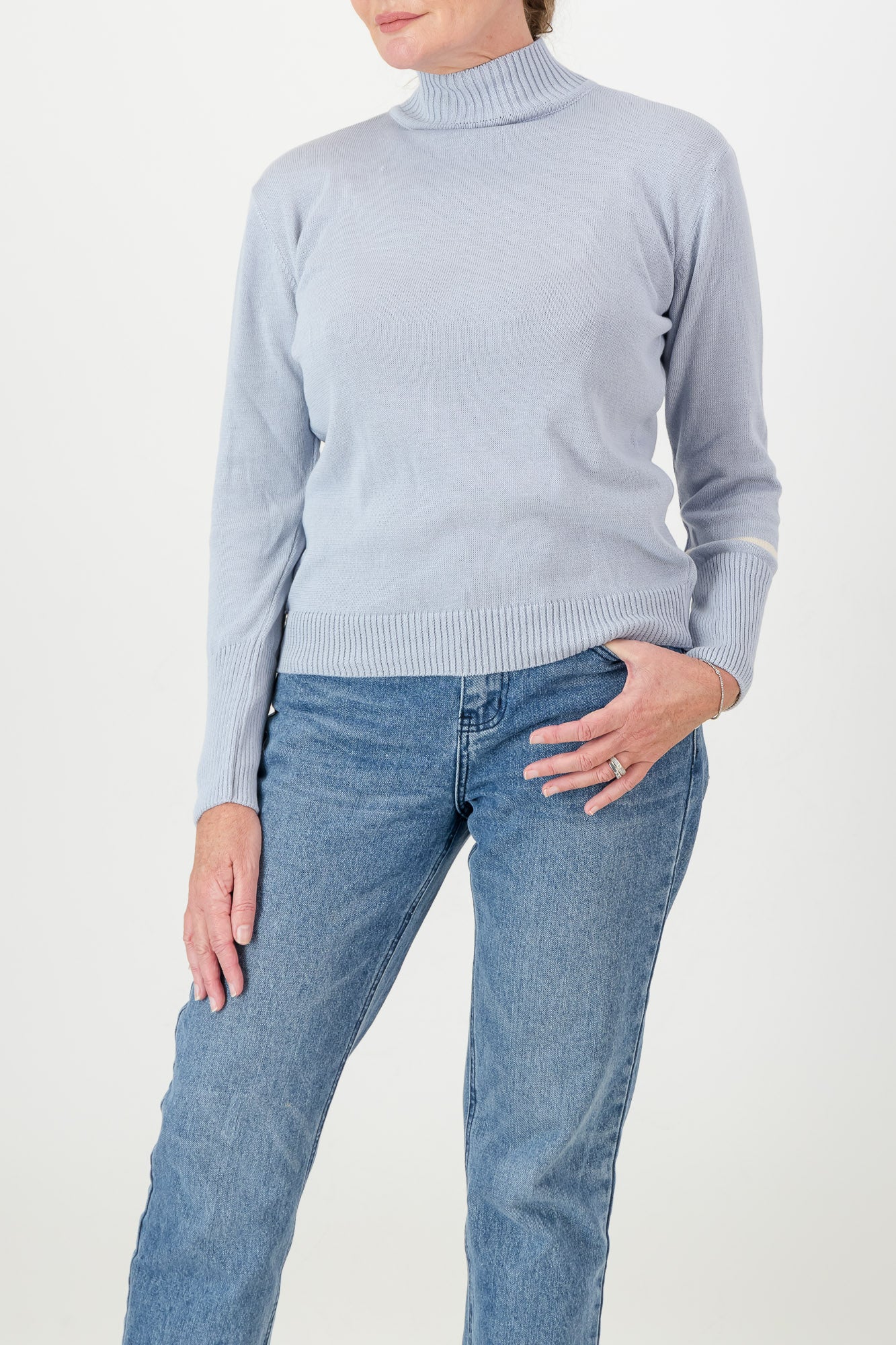 Thyme Cotton Mock-Neck Knit