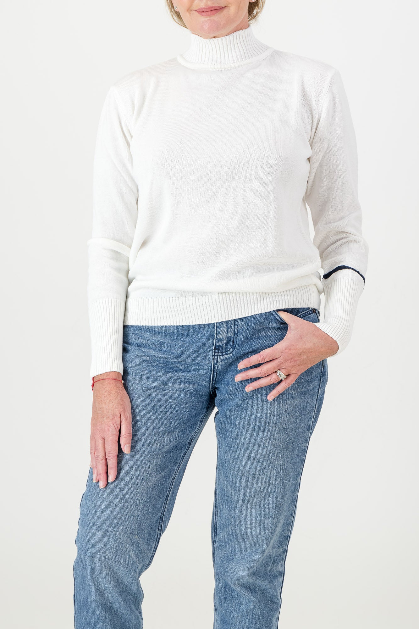 Thyme Cotton Mock-Neck Knit