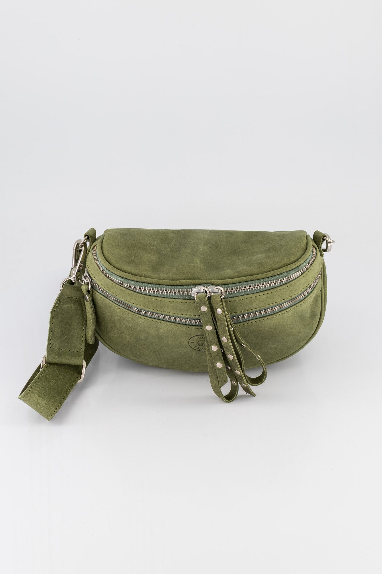 Kelly Leather Crossbody Moon Bag