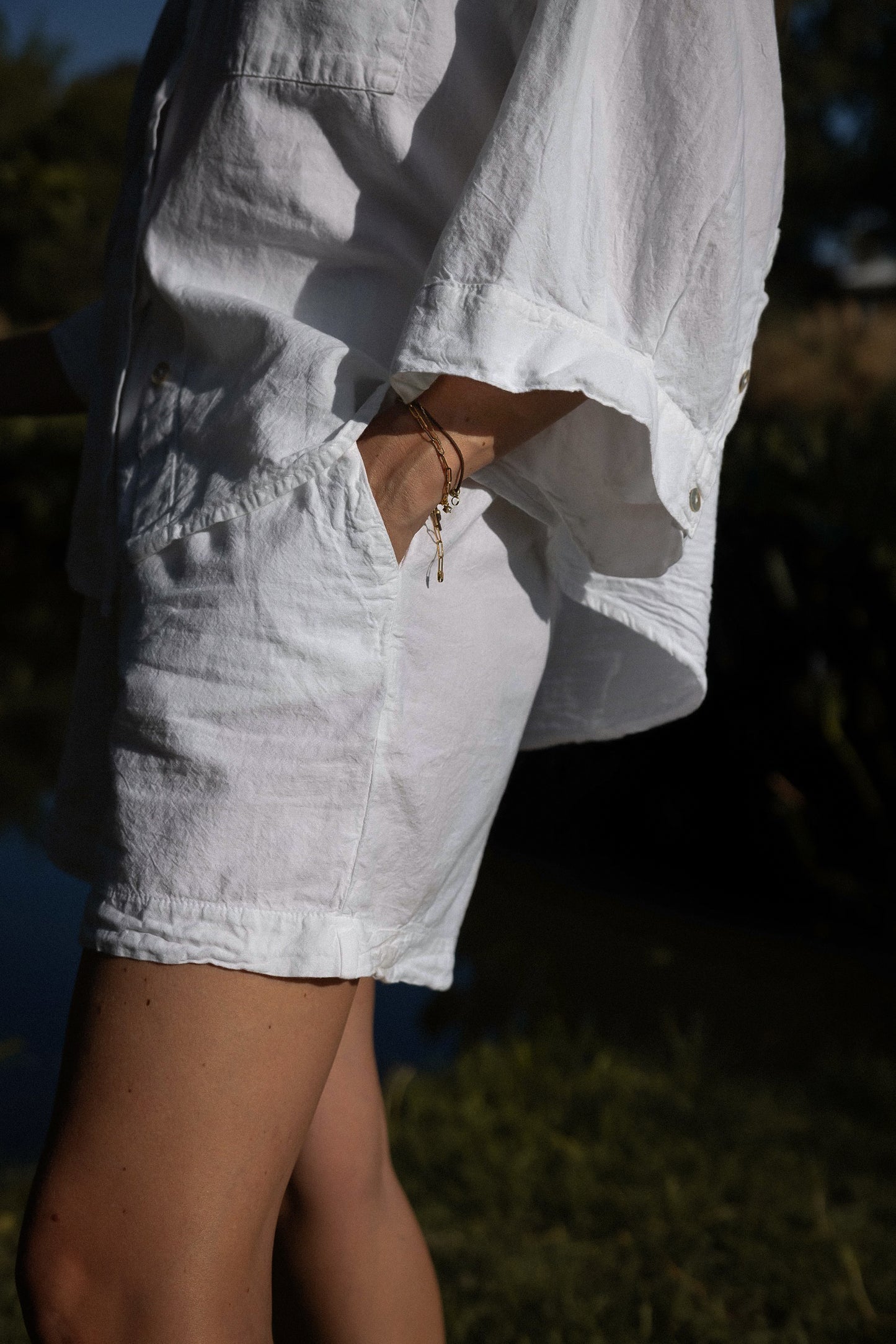 Misha Cotton Drawstring Shorts