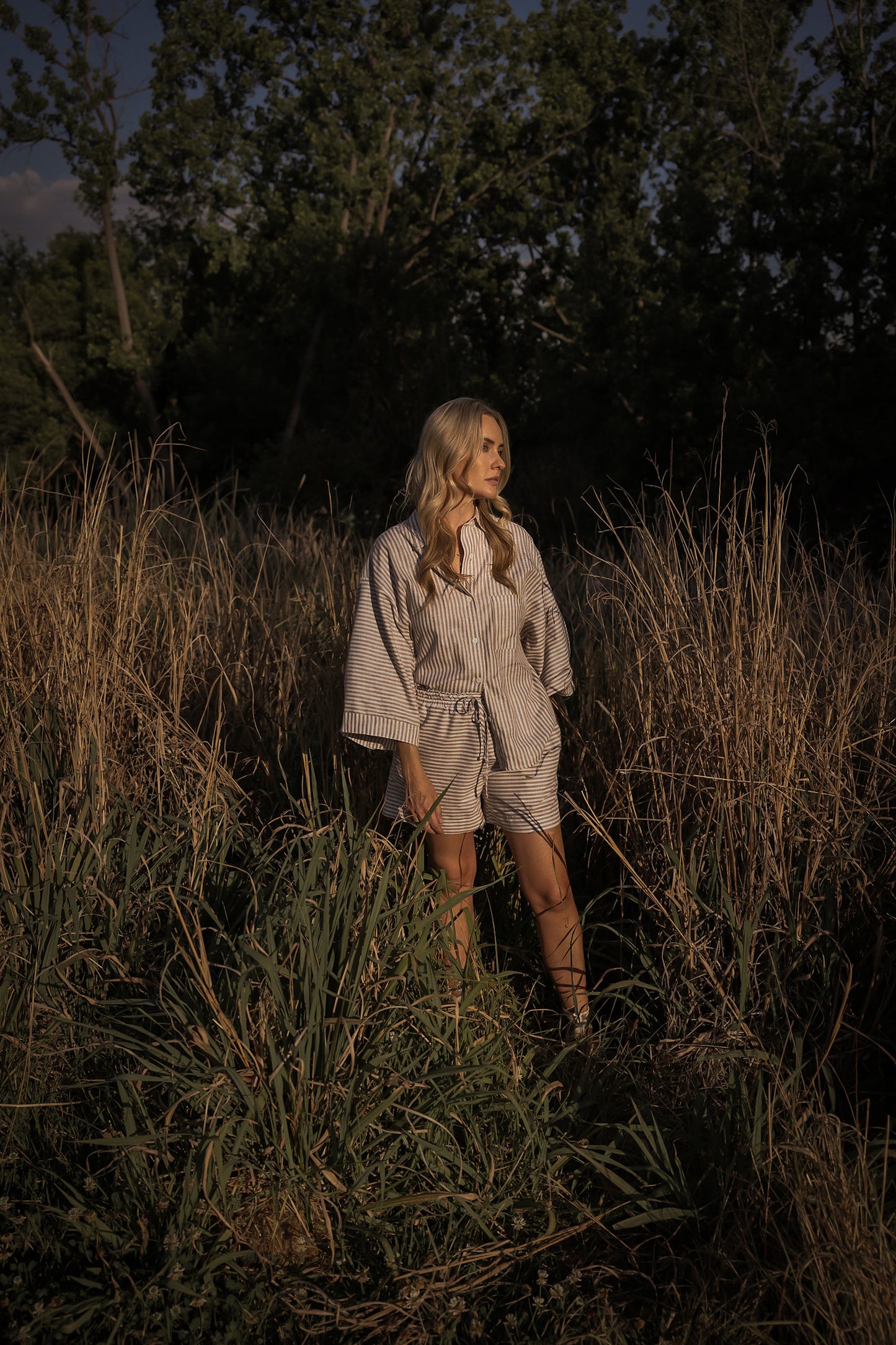 Misha Cotton Wide Sleeve Shirt