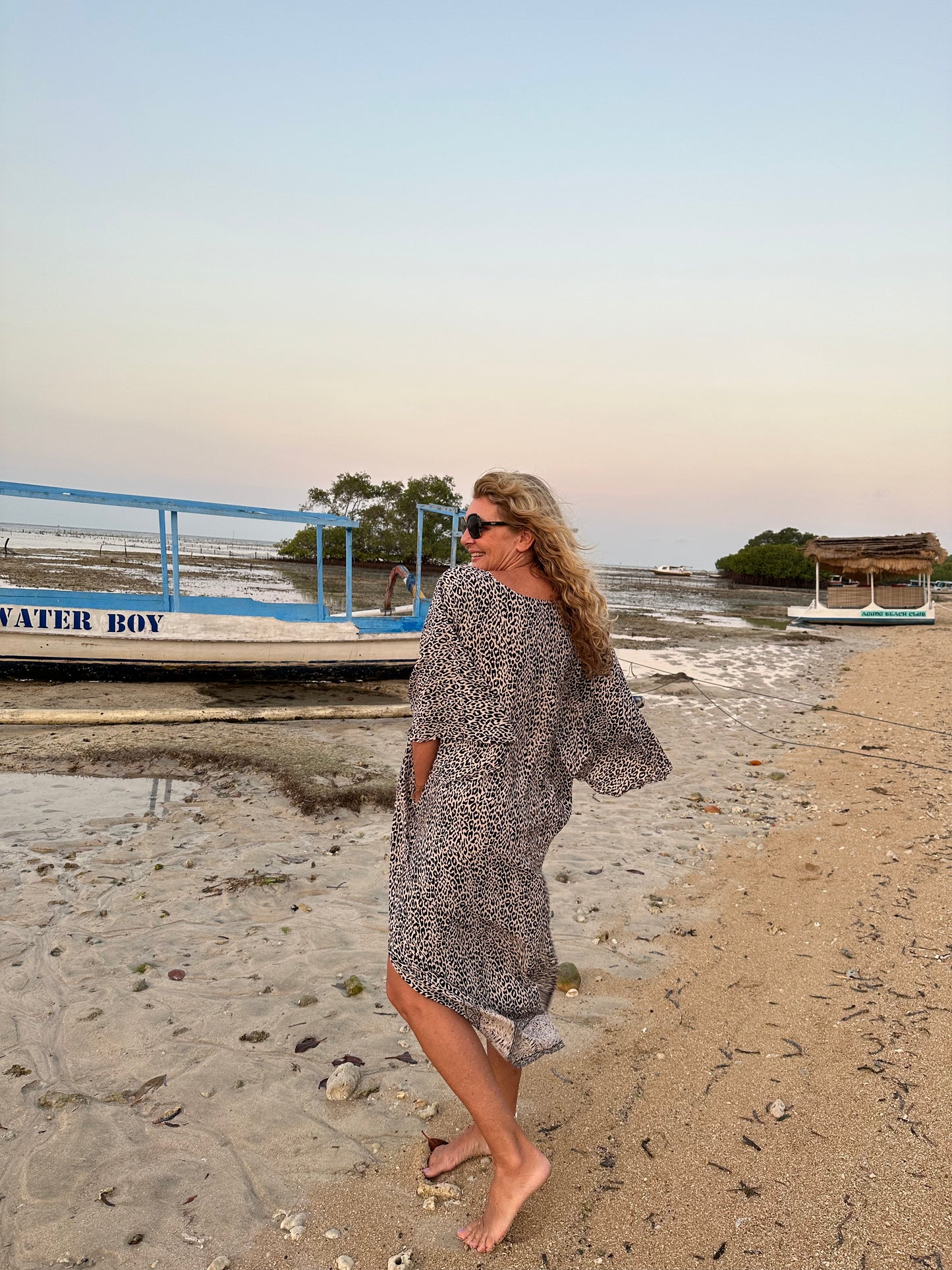 Zoey Long Cheetah Kaftan