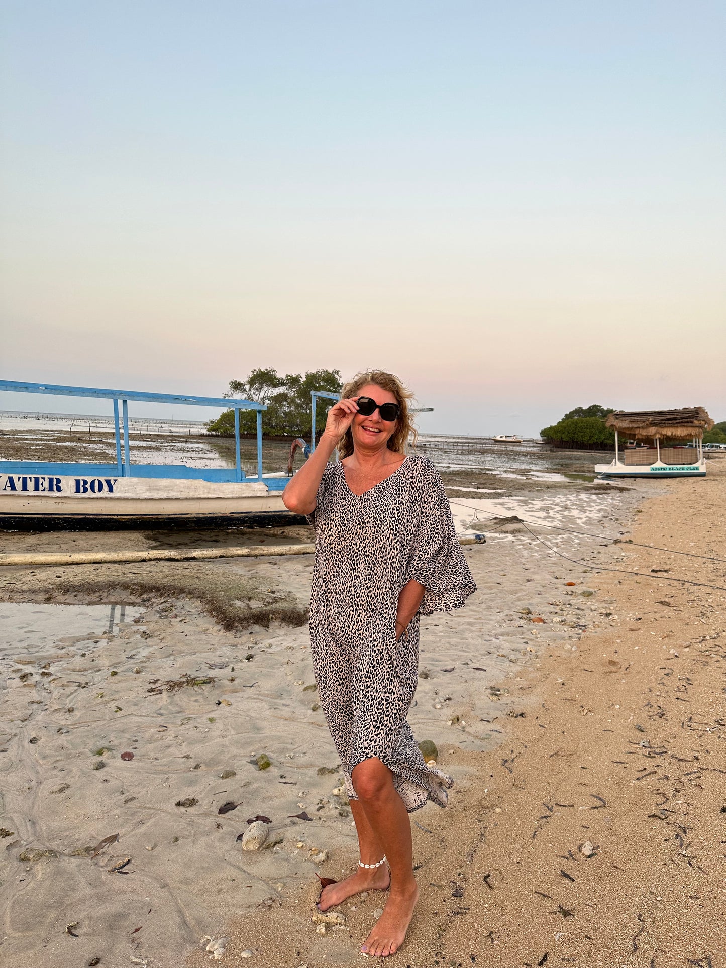 Zoey Long Cheetah Kaftan