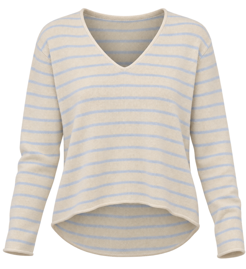 Justine Cotton V-Neck Knit