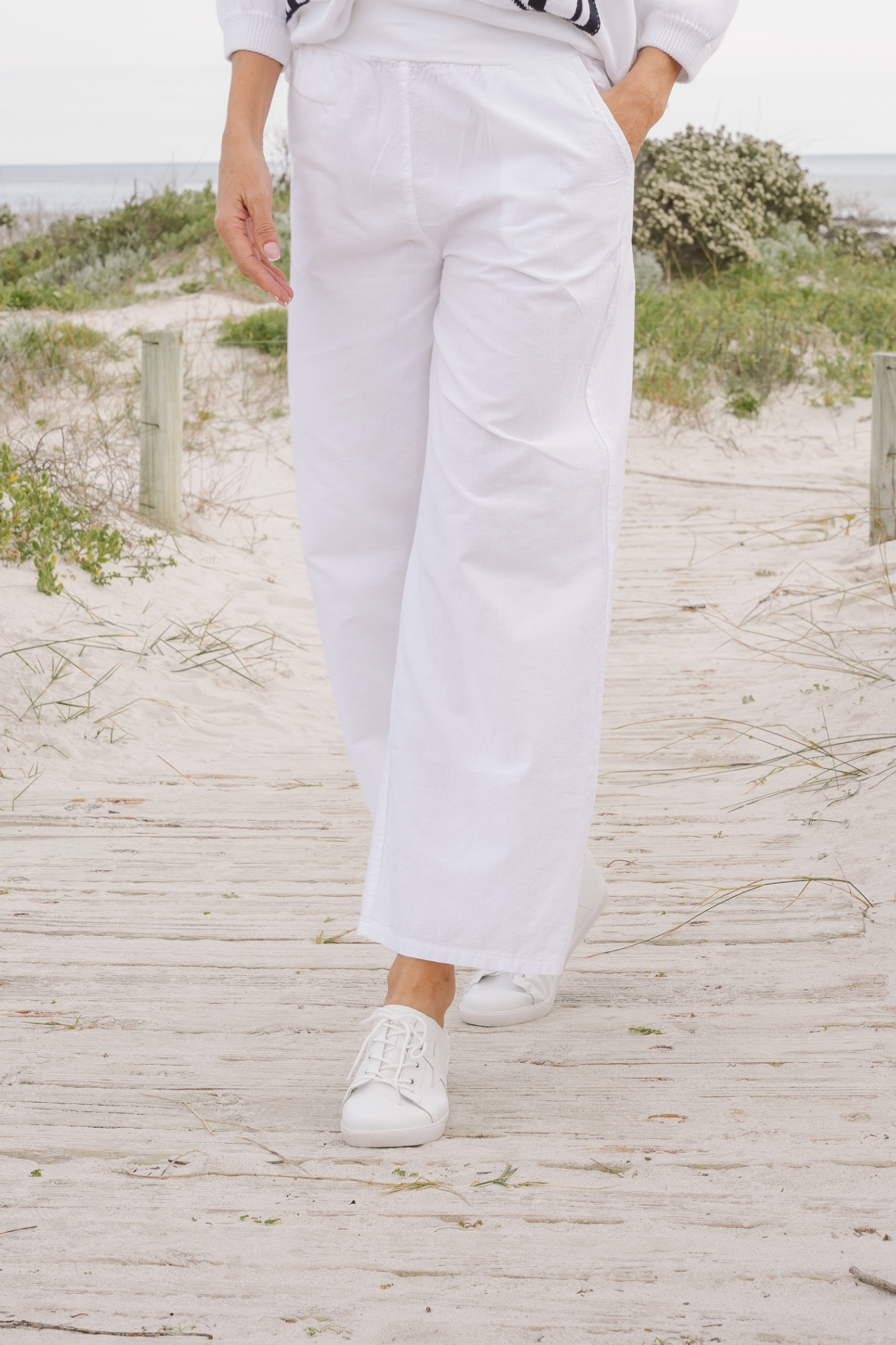 Kalani Cotton Straight-Leg Pants