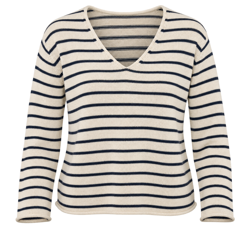 Justine Cotton V-Neck Knit