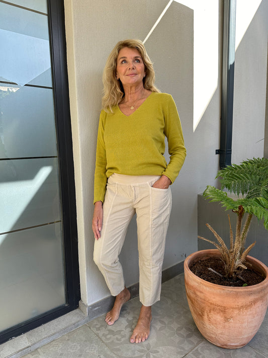 Justine V-Neck Cotton Pullover