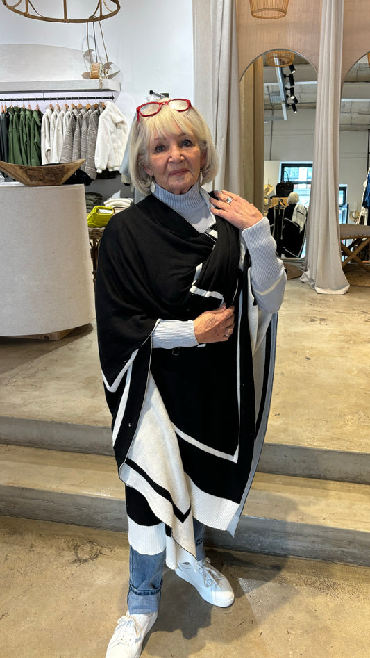 Leigh Cotton Graphic Shawl