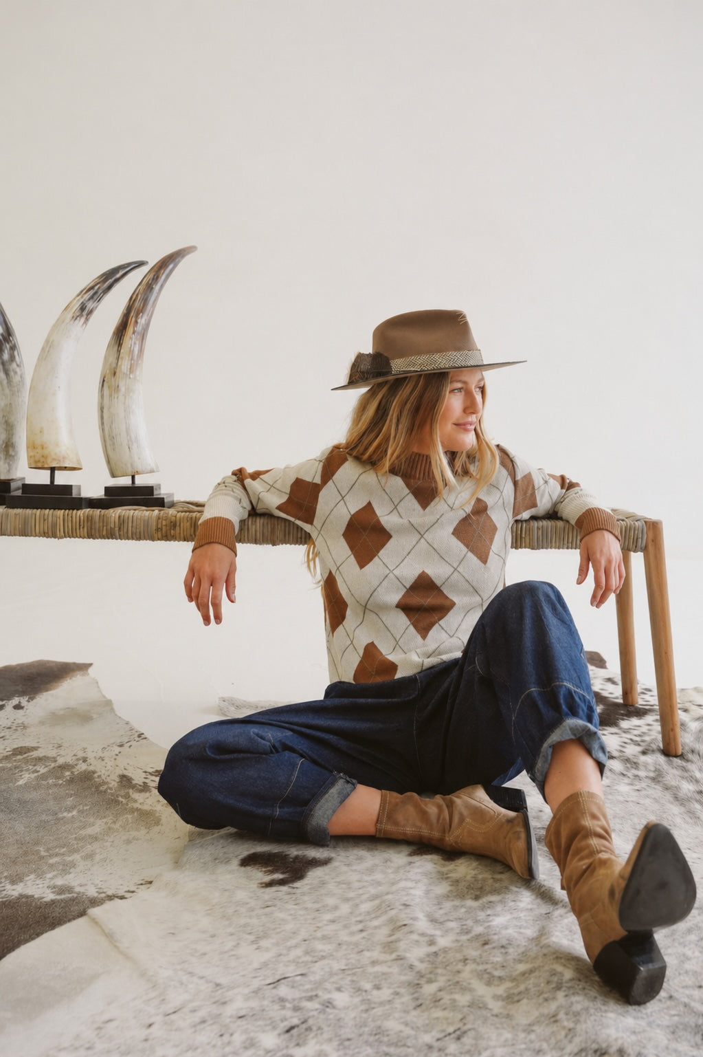 Thyme Cotton Mock-Neck Knit