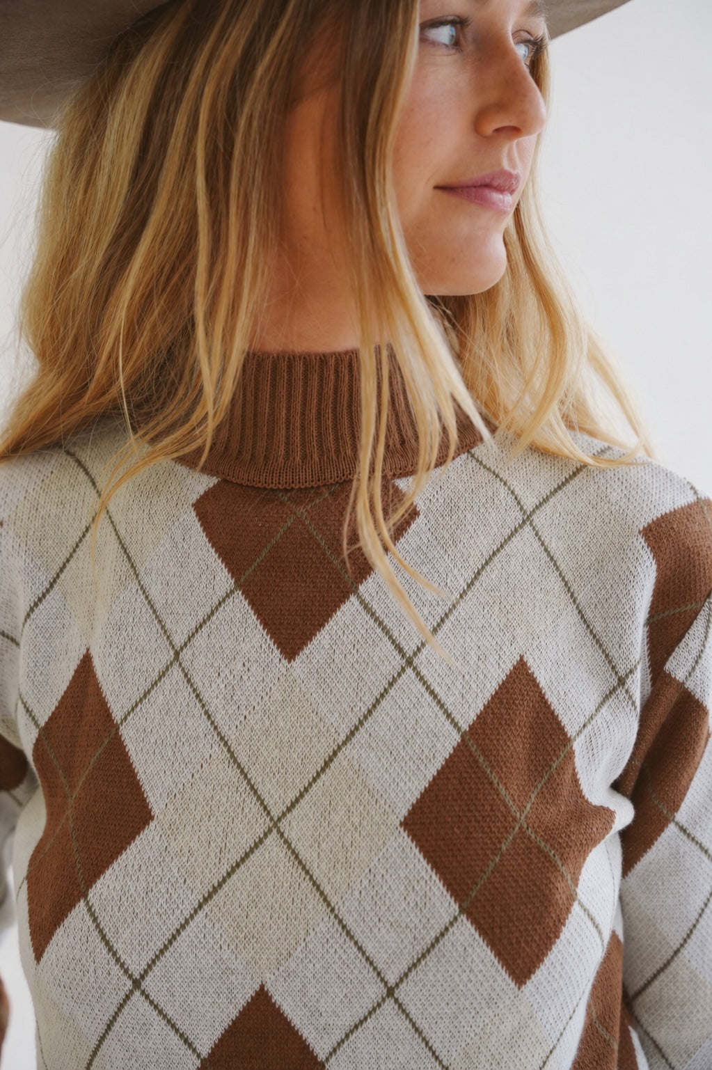 Thyme Cotton Mock-Neck Knit