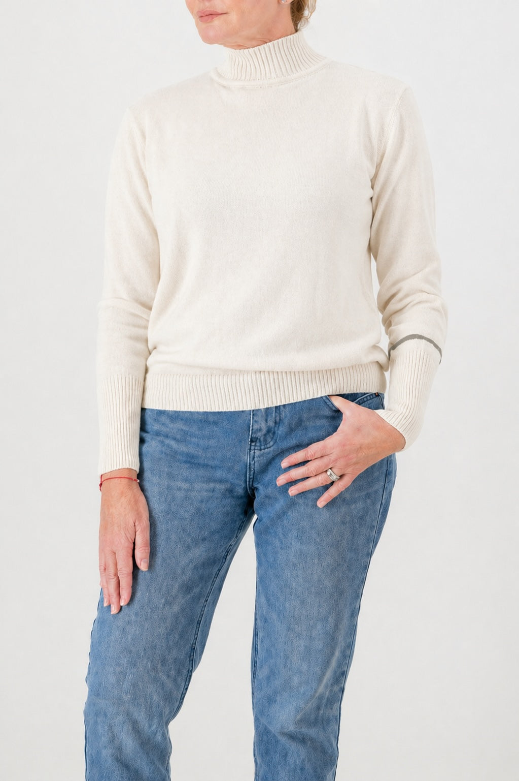 Thyme Cotton Mock-Neck Knit