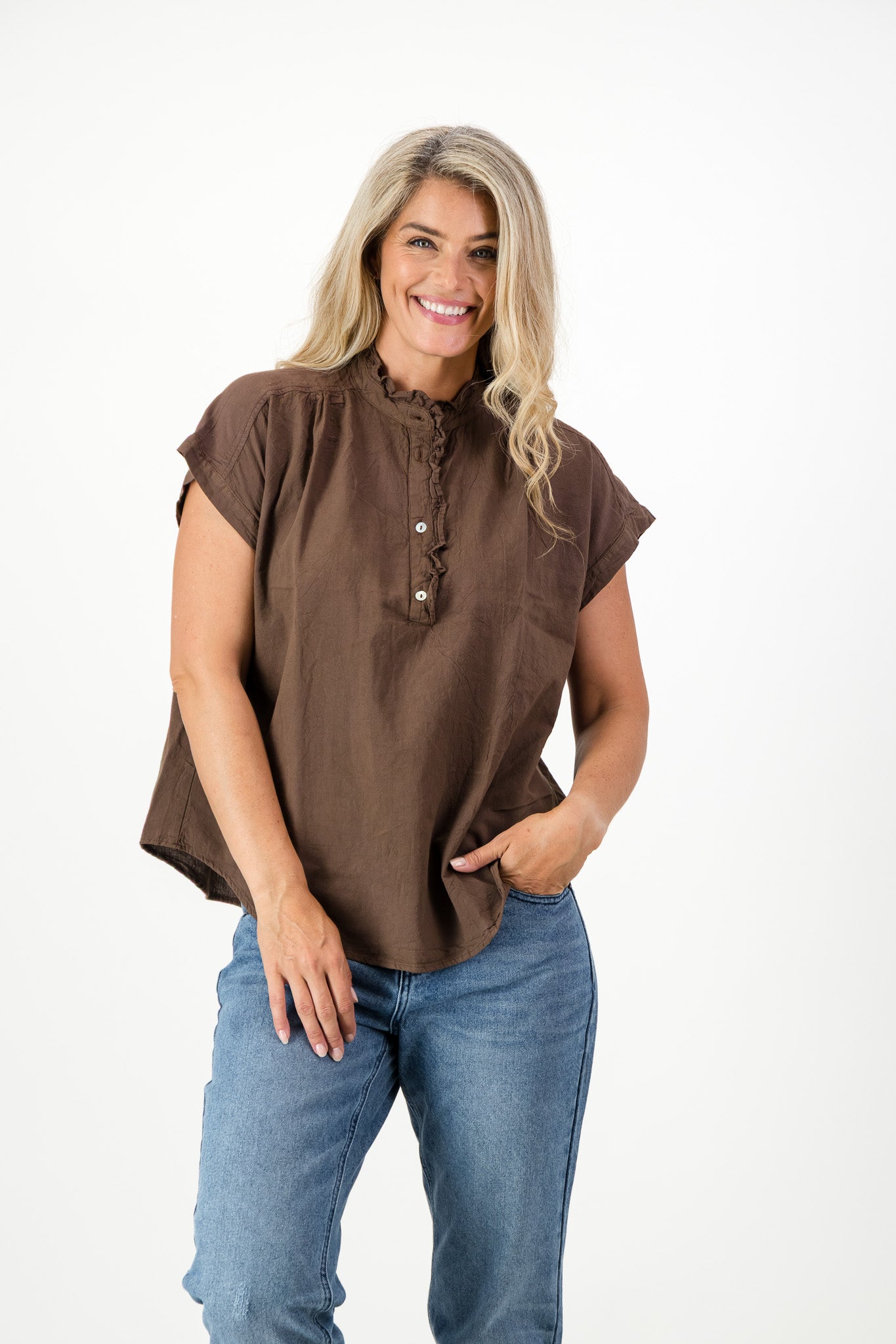 Coralie Cotton Frilly Top