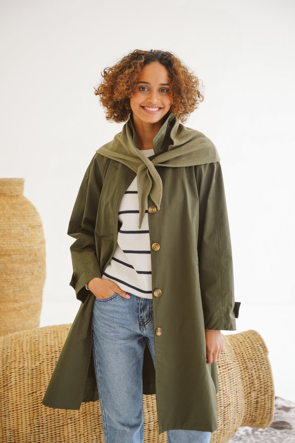 Carla Cotton Twill Coat