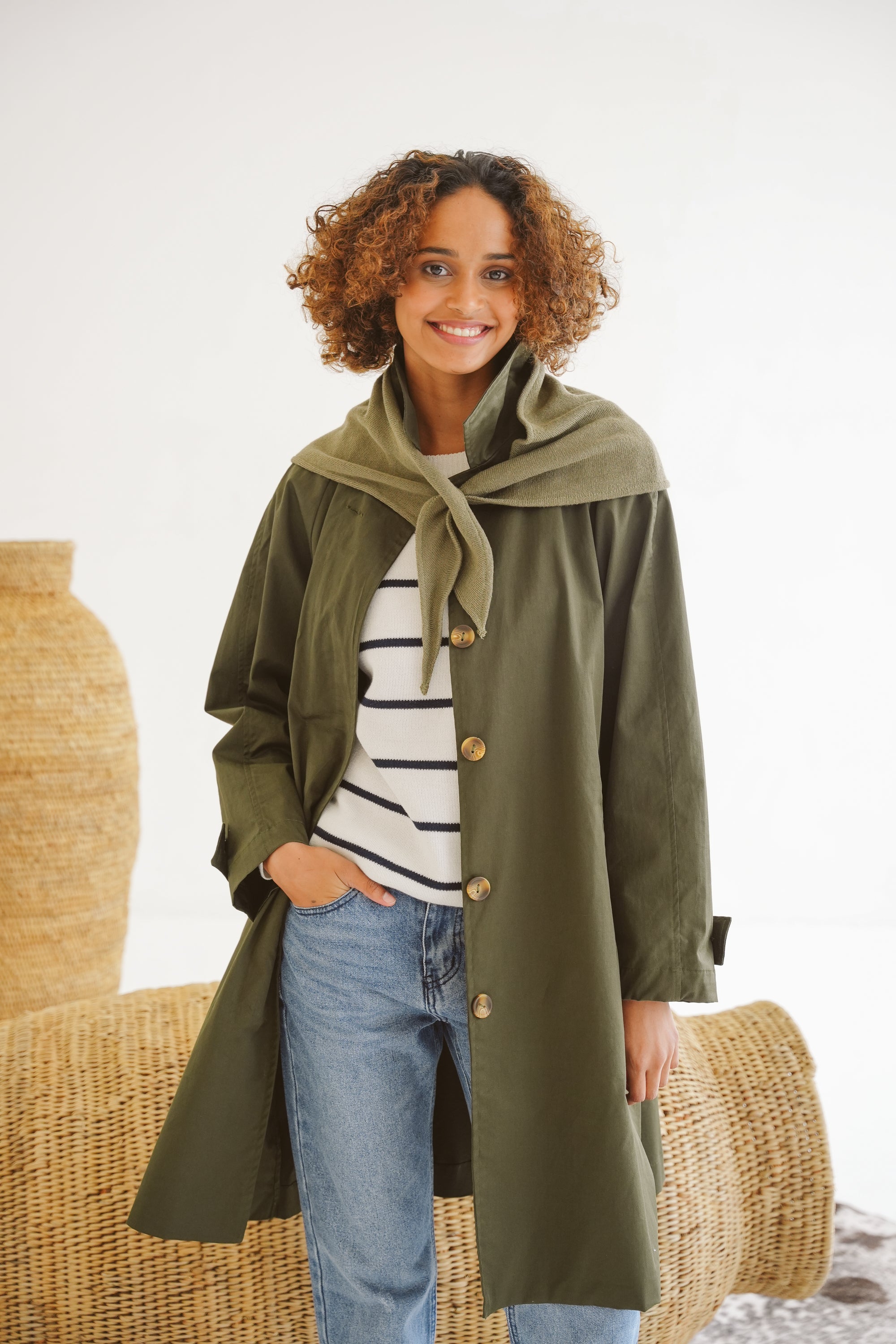Carla Cotton Twill Coat