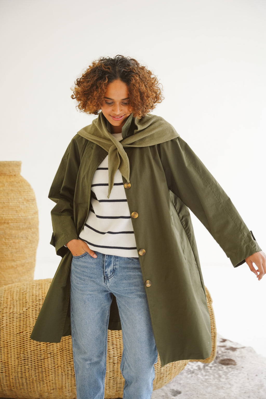 Carla Cotton Twill Coat