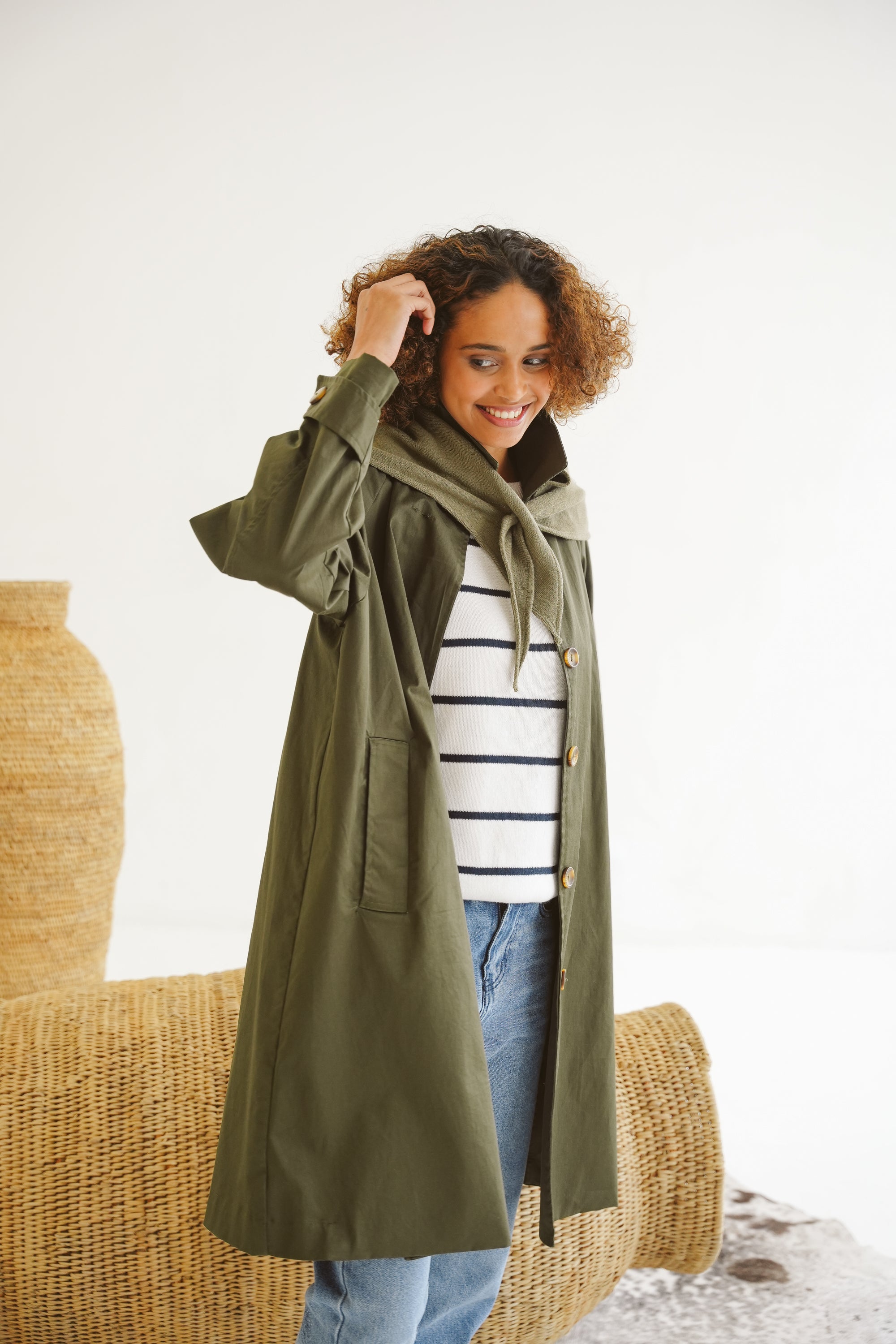 Carla Cotton Twill Coat