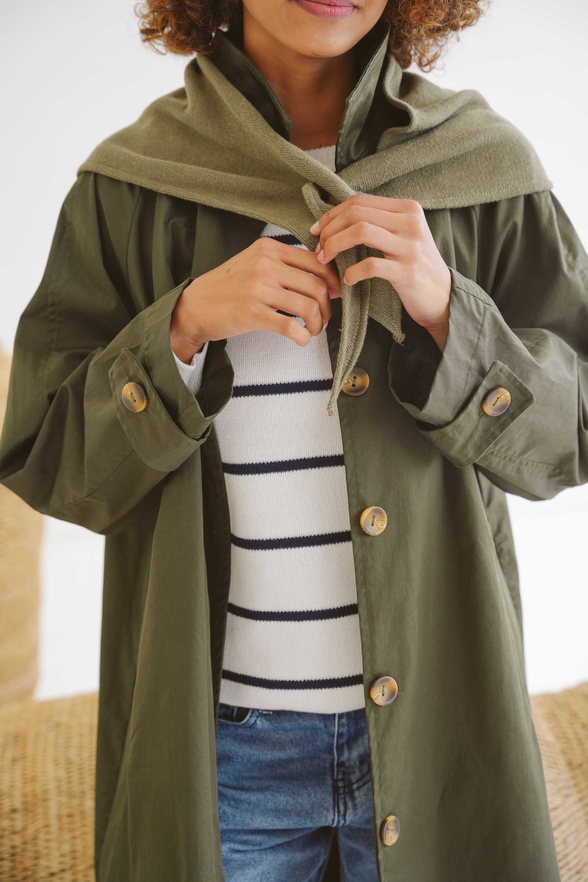 Kelly Cotton Triangle Scarf