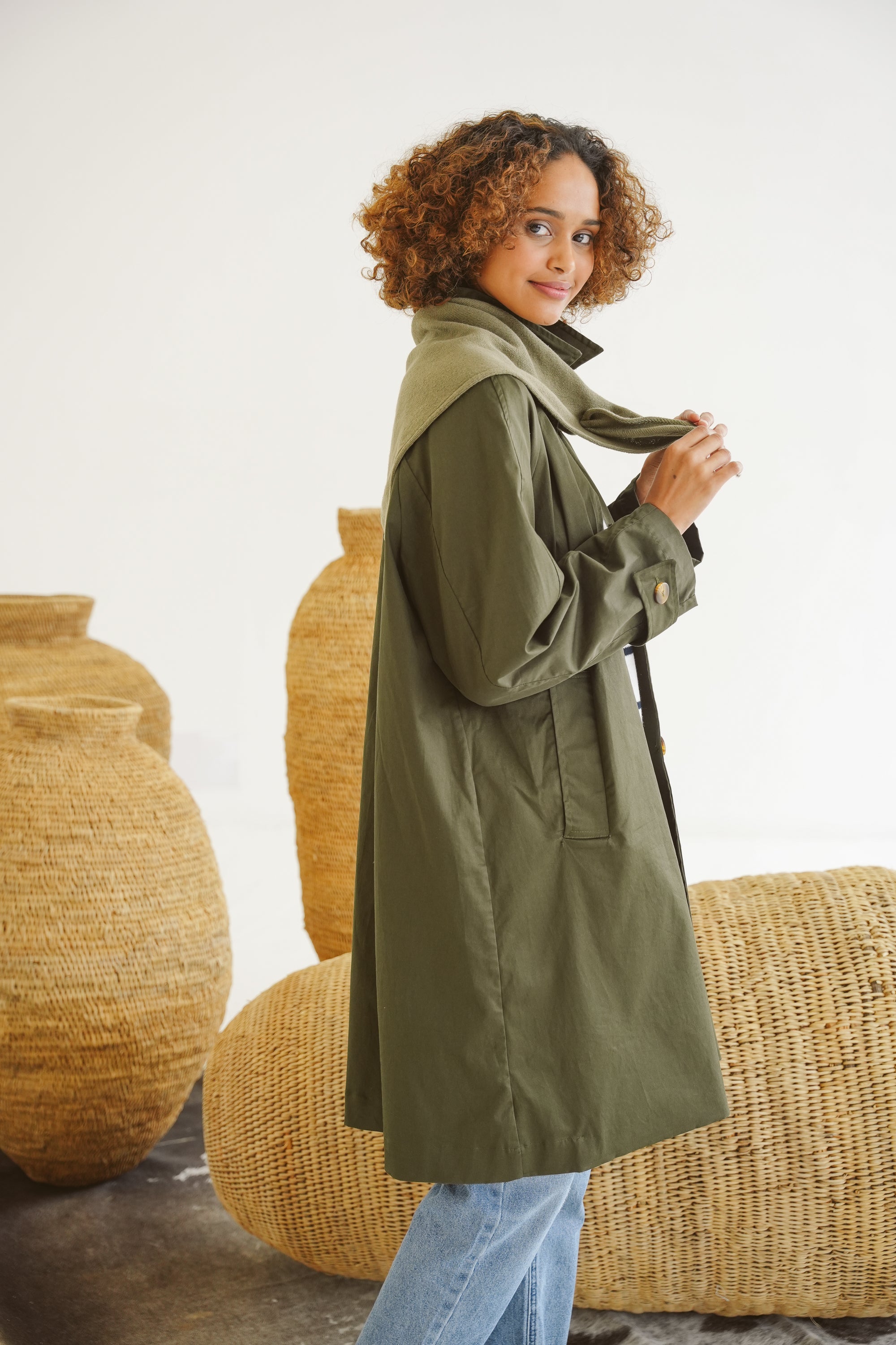 Carla Cotton Twill Coat