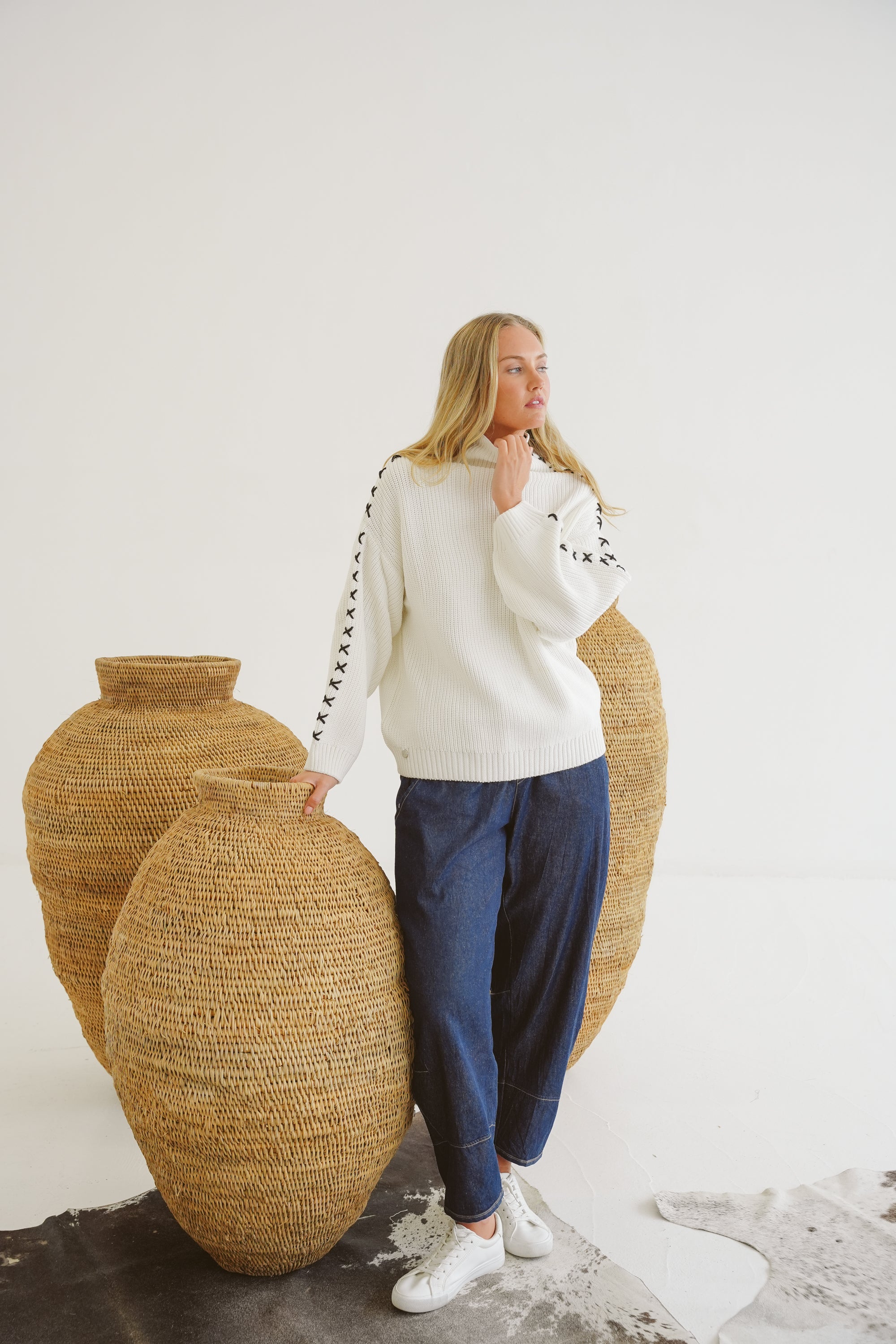 Jo Denim Barrel Pants