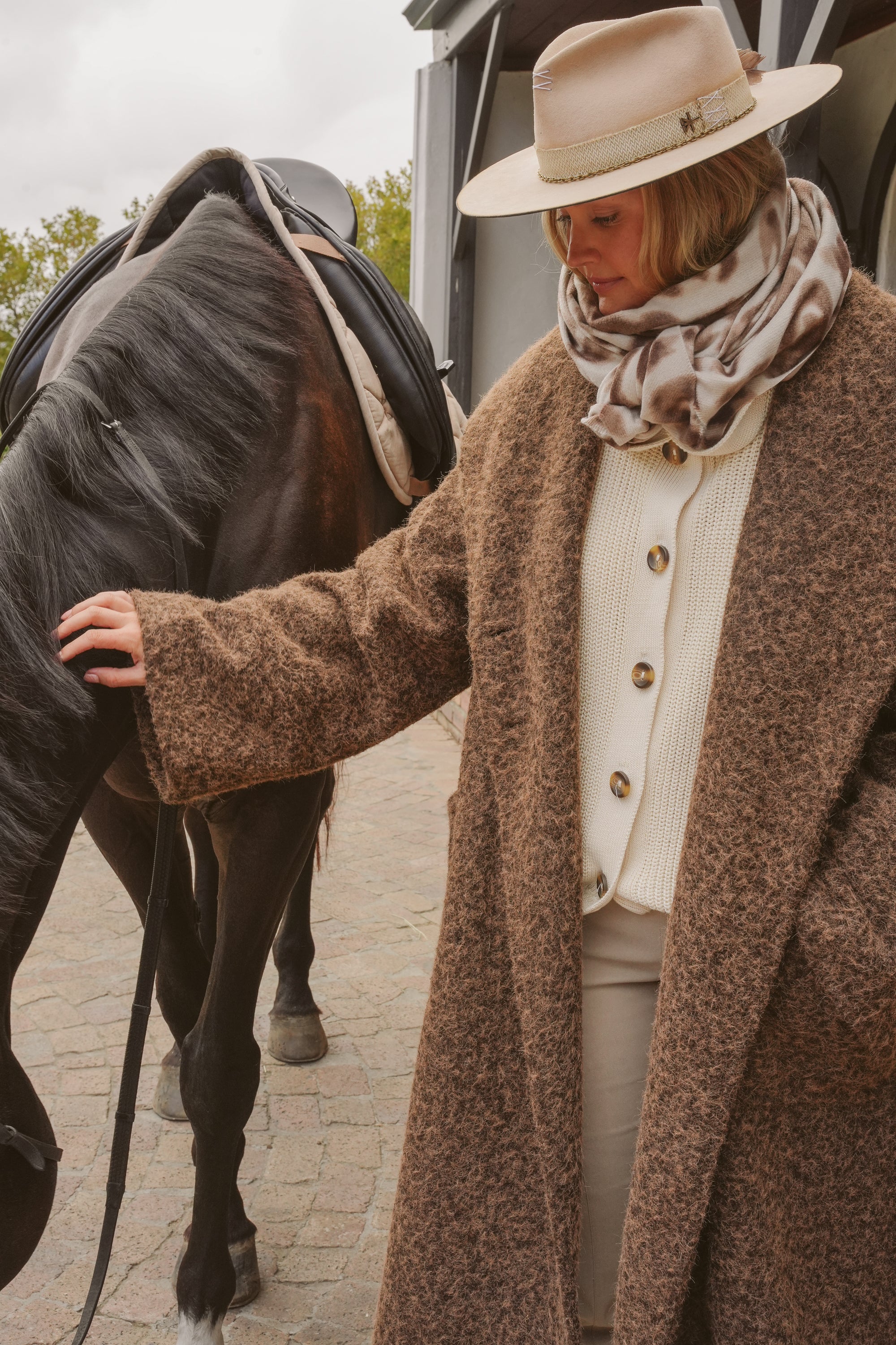Beatrice Pony Hair Oversized Coat