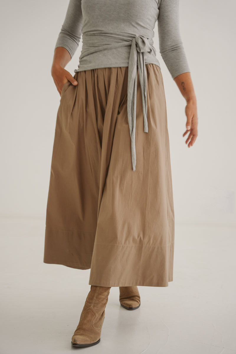 Lily Poplin Maxi Skirt