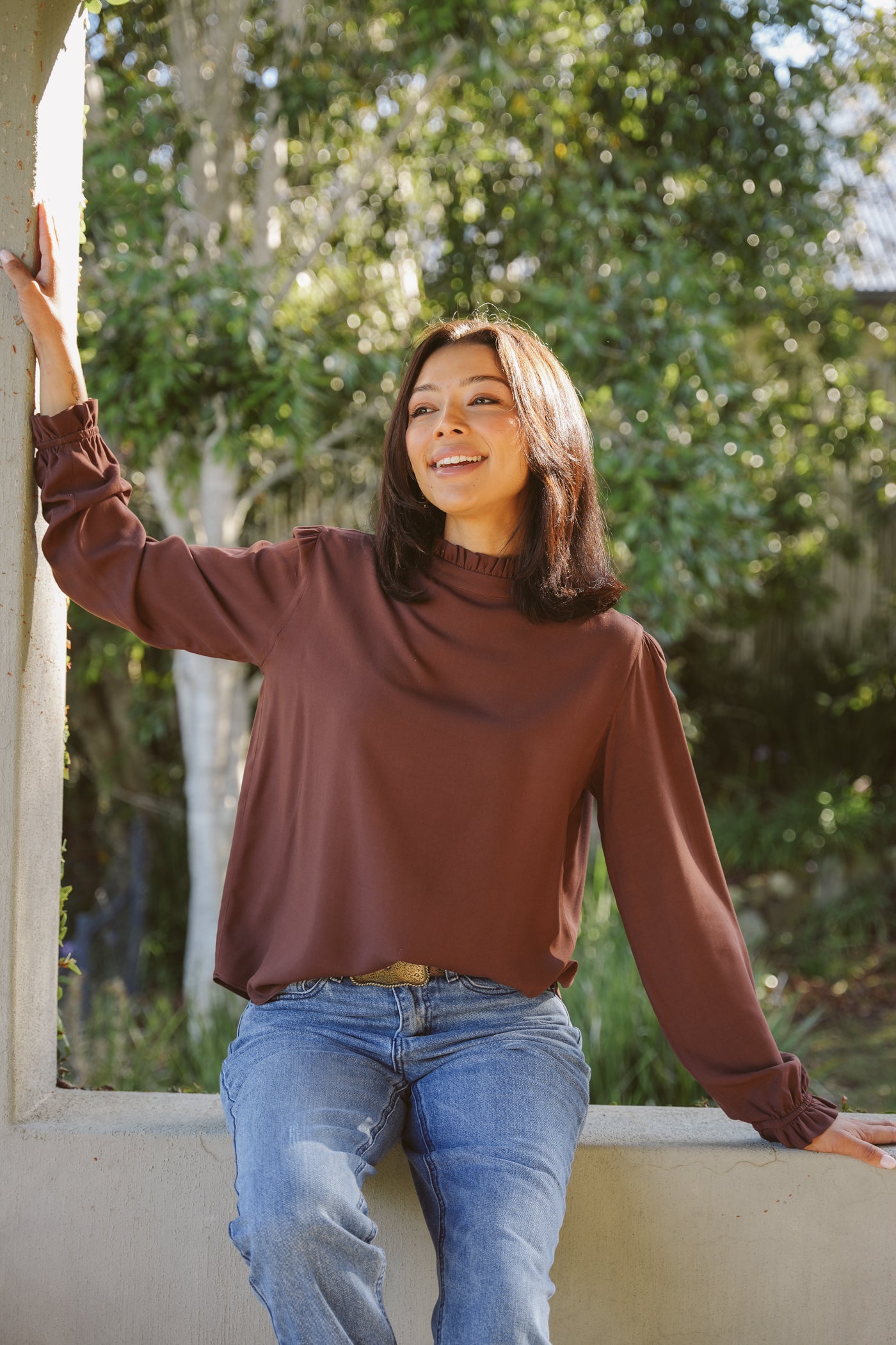 Betty Rayon Frilly Top
