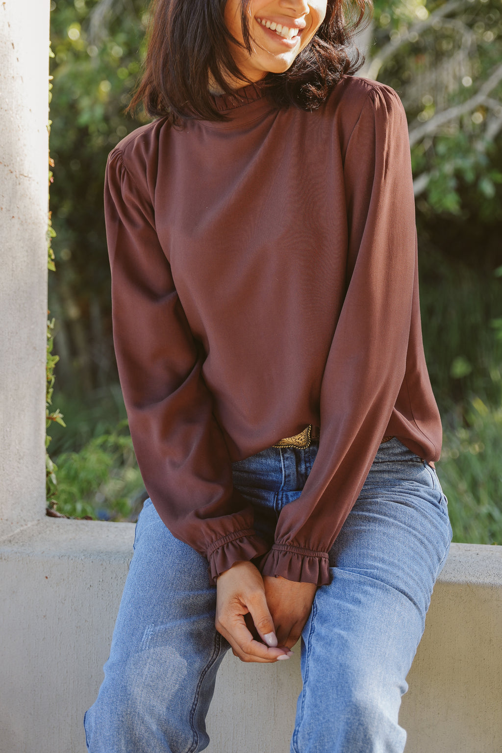 Betty Rayon Frilly Top