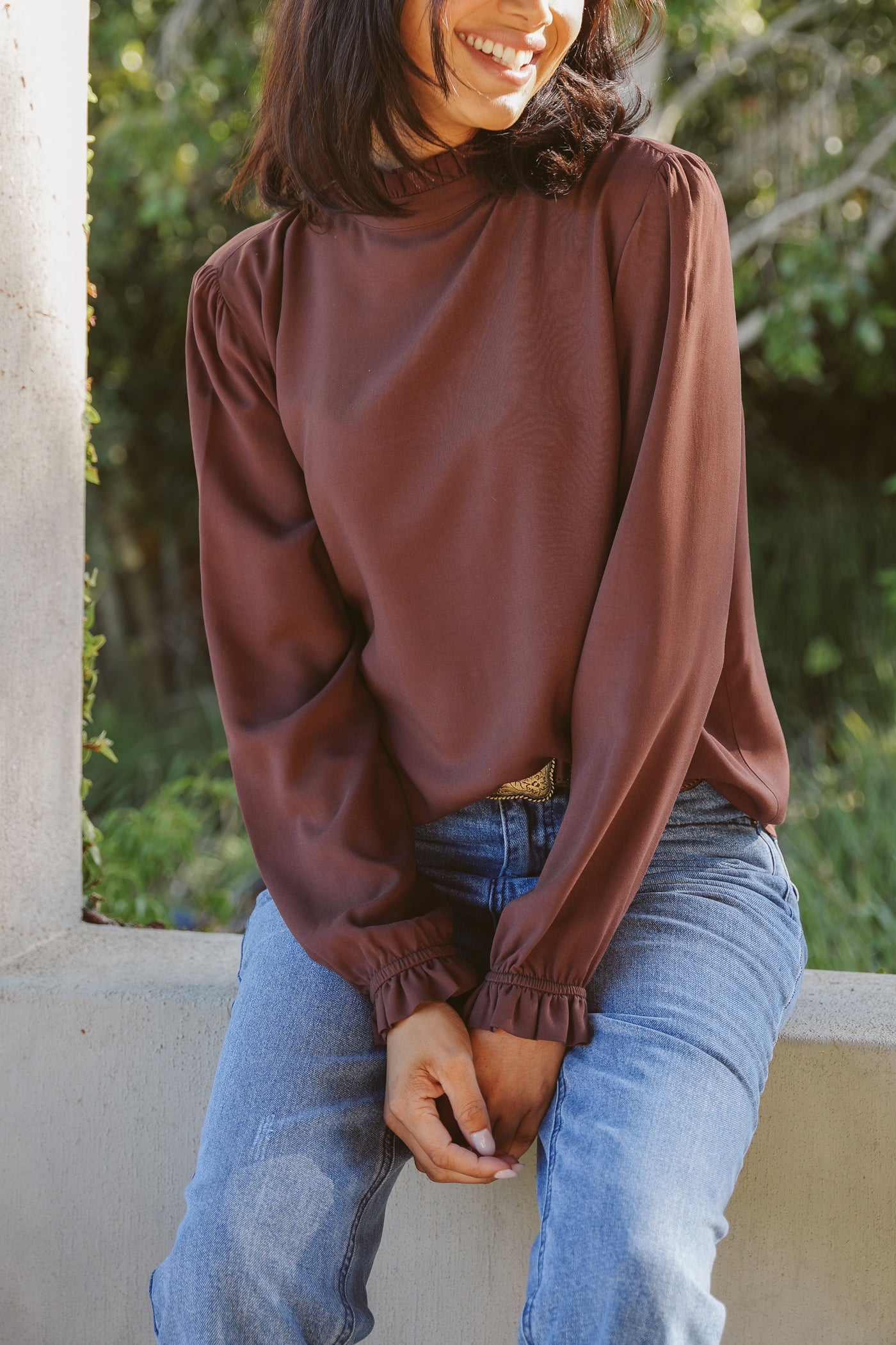 Betty Rayon Frilly Top