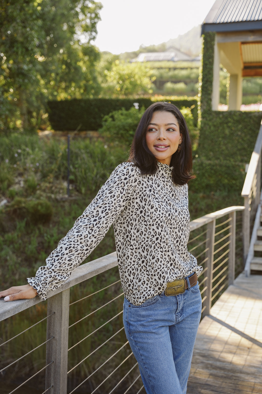 Betty Rayon Frilly Top