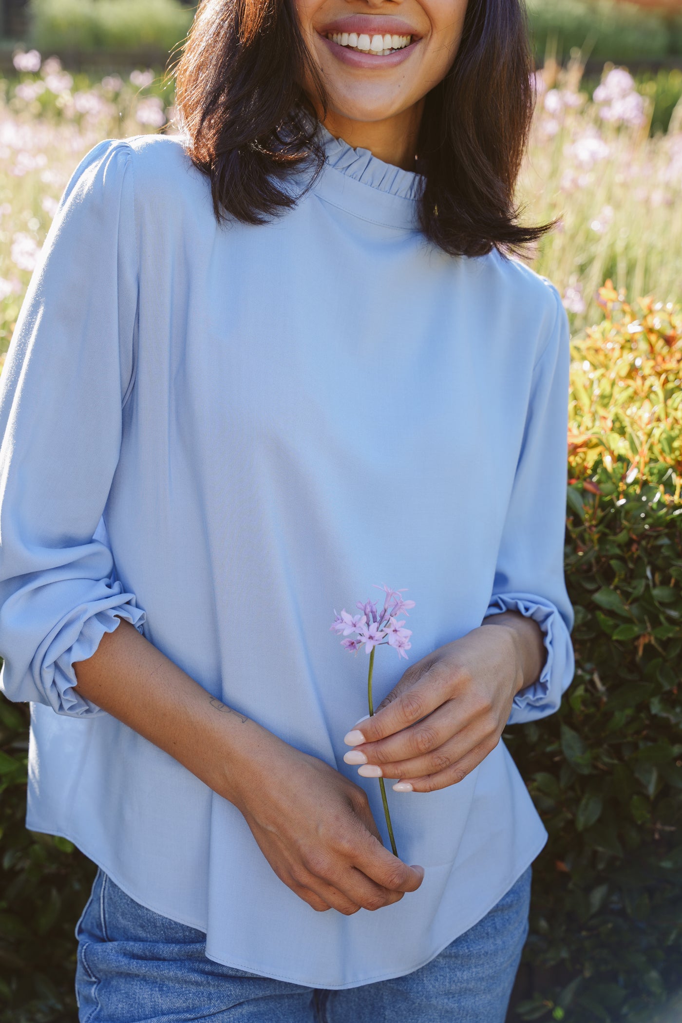 Betty Rayon Frilly Top