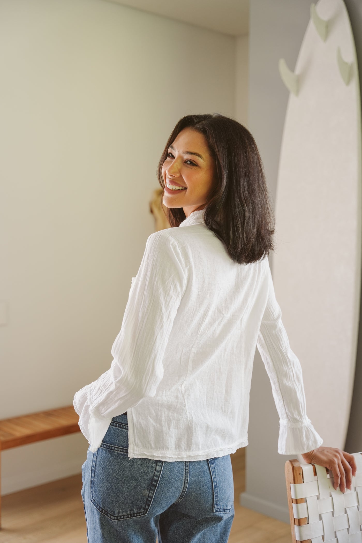 Jasper Cotton Frilly Blouse