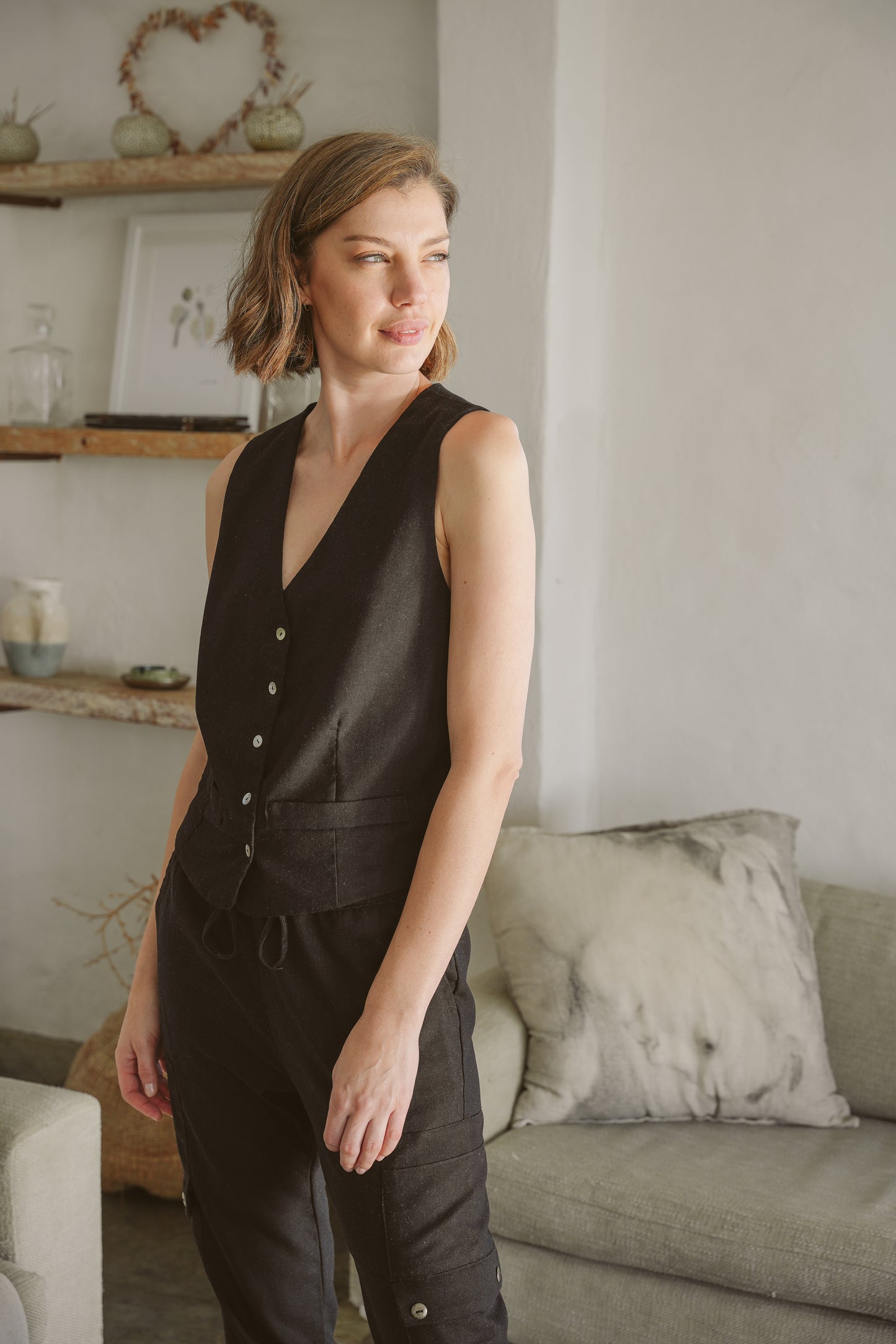 Lola Linen Waistcoat