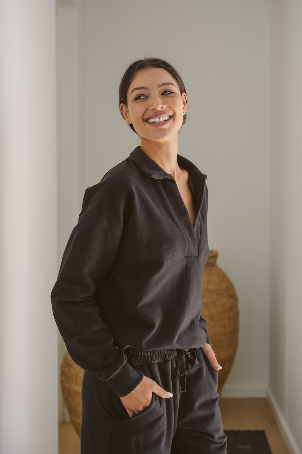 Blake Fleece V-Neck Jersey