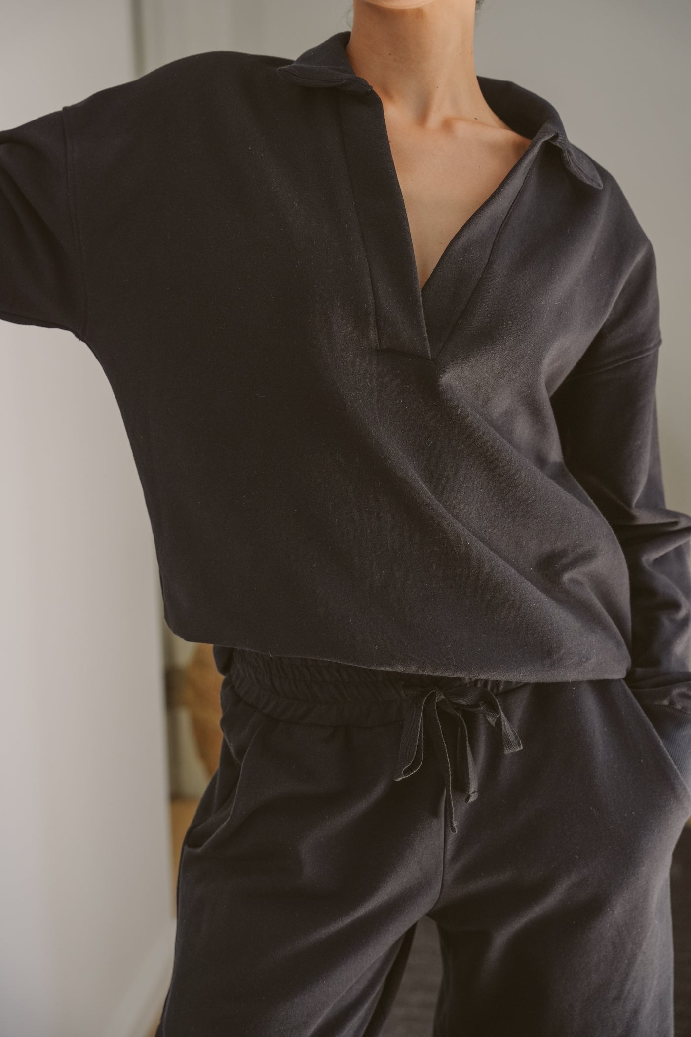 Blake Fleece V-Neck Jersey